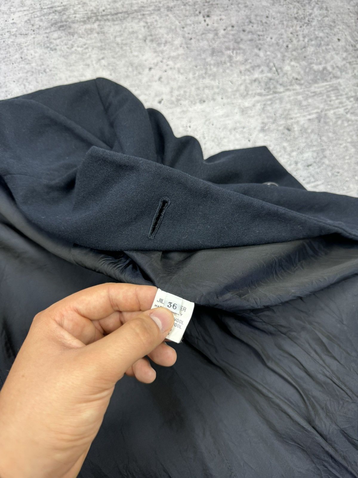 Jil Sander Vintage Jil Sander Lambswool Women Double-Breasted Blazer Size XS / US 0-2 / IT 36-38 - 10 Thumbnail