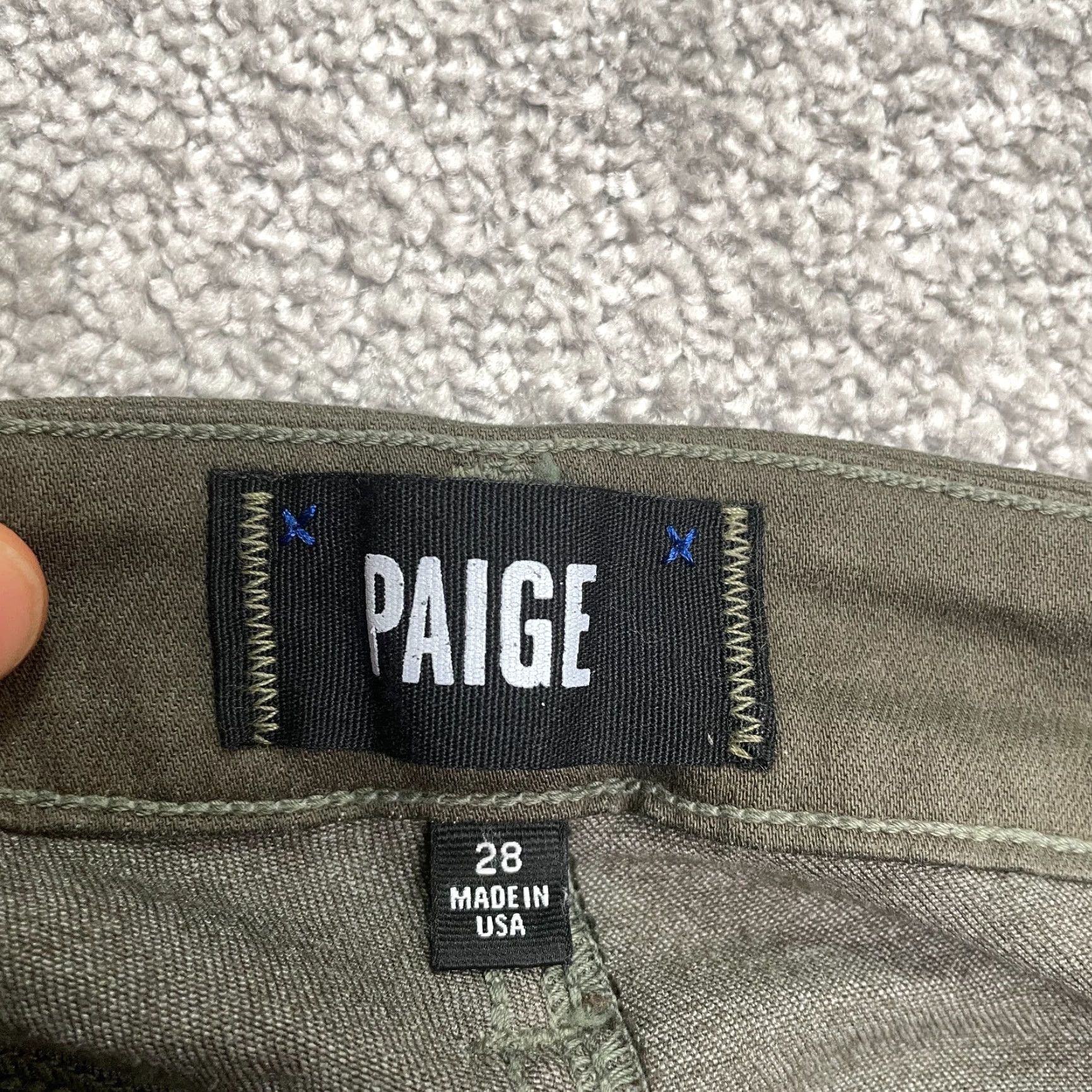 Paige Paige Verdugo Jeans Women 28 Olive Green Mid Rise Stretch Ankle 29x28 Size 28" / US 6 / IT 42 - 7 Thumbnail