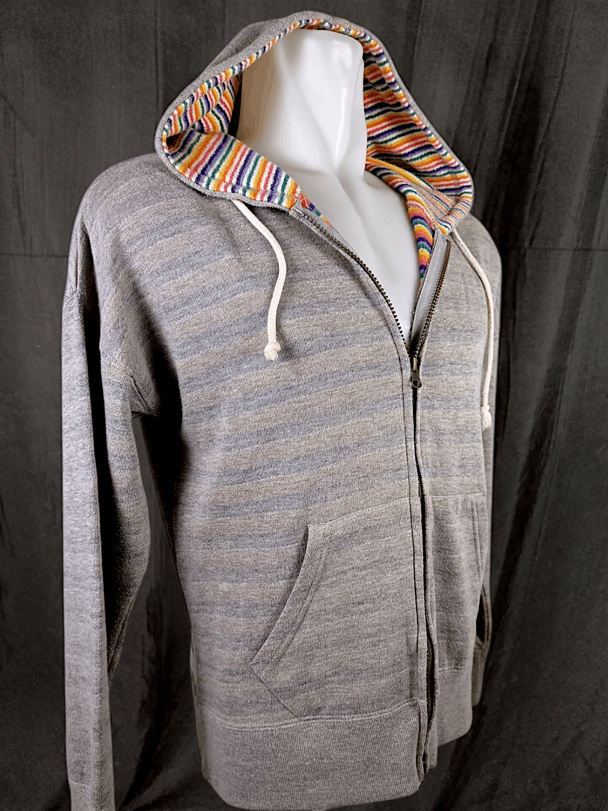 If Six Was Nine × Japanese Brand Vintage & Relax UNDER WRAPS Striped Rainbow Zipper Hoodie Size US M / EU 48-50 / 2 - 4 Thumbnail