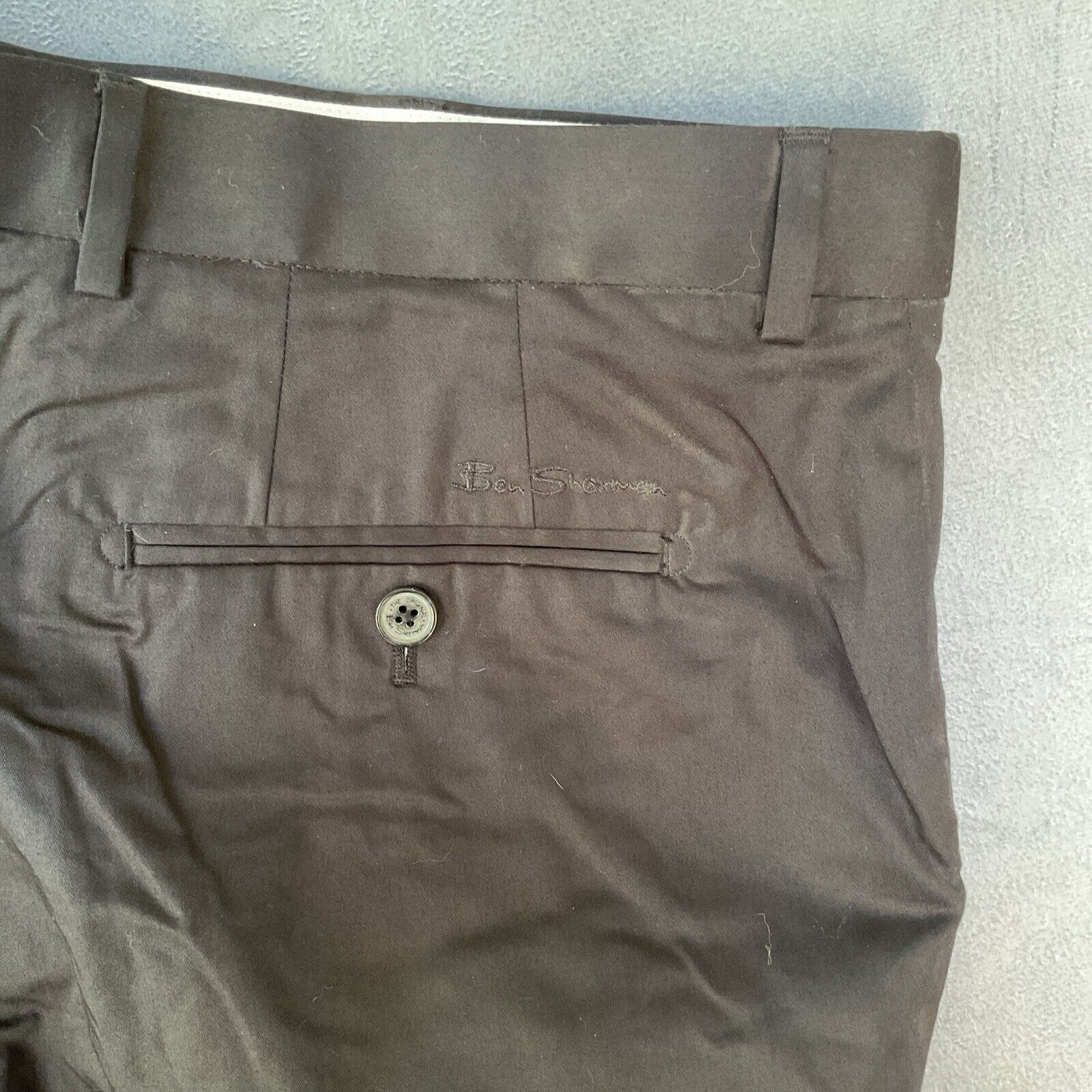 Ben Sherman The Original Ben Sherman Chino Shorts Flat Front Black sz 33 Size US 33 - 6 Thumbnail