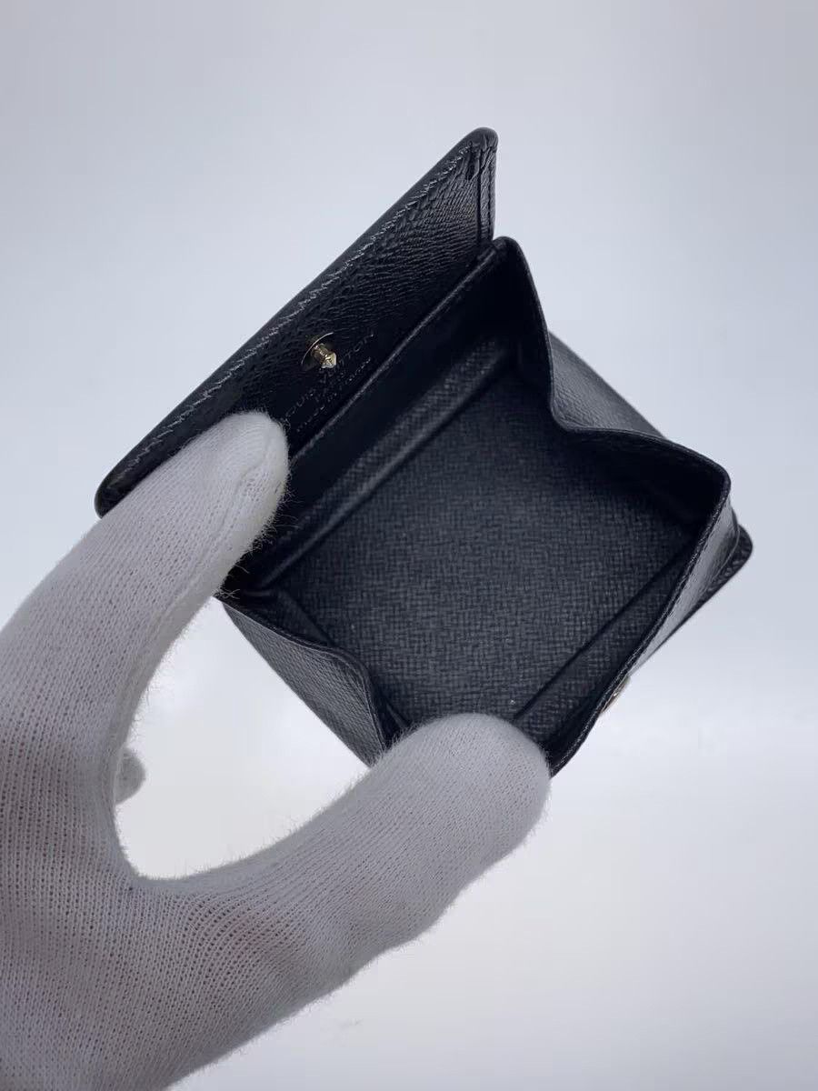 Louis Vuitton Louis Vuitton Taiga Porte Monet Boite Leather Black Size ONE SIZE - 4 Thumbnail