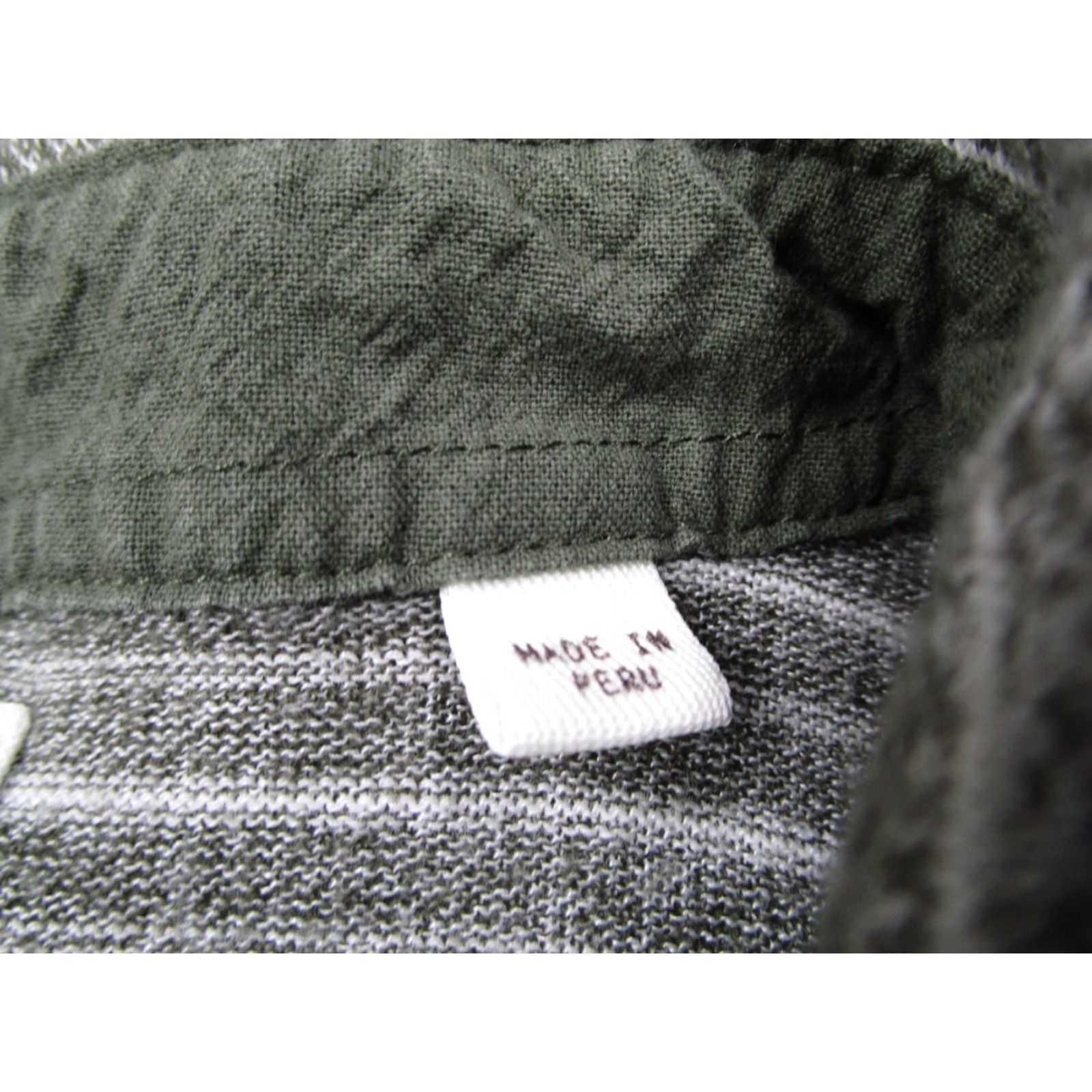 Billy Reid BILLY REID Shirt Mens Large Green Striped Polo Long Sleeve Work Golf Travel Size US L / EU 52-54 / 3 - 4 Thumbnail