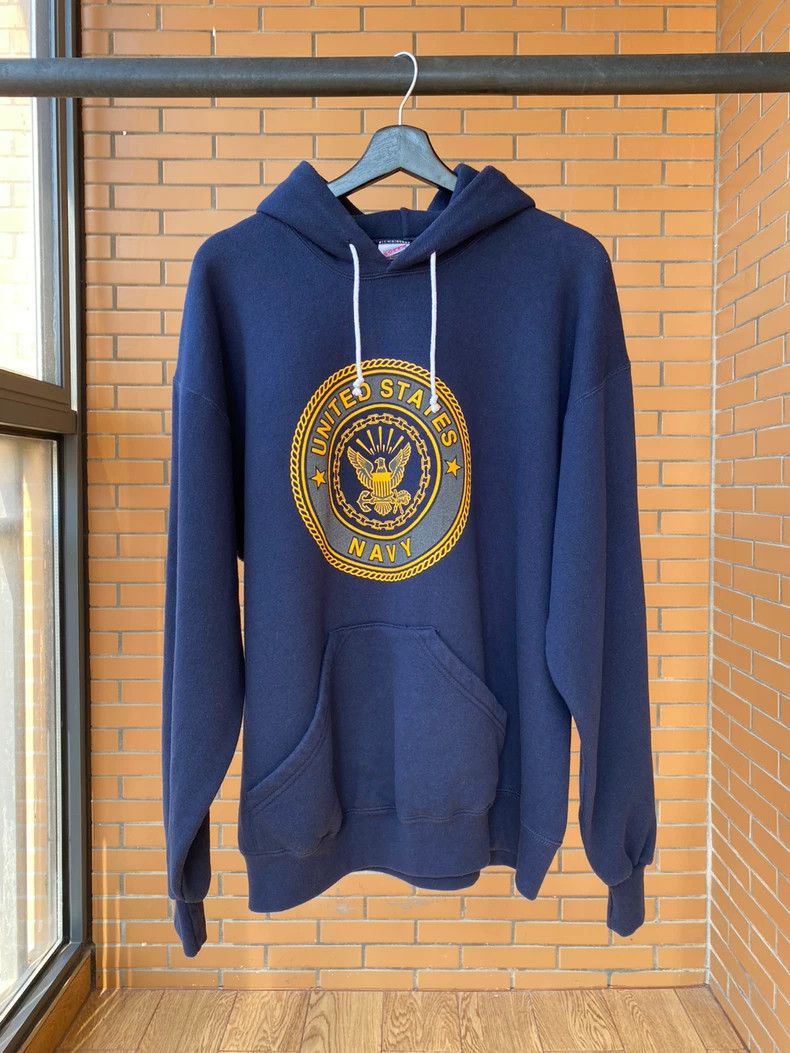 Vintage NAVY hoodie 90s 2505-Nextarrow Size US XL / EU 56 / 4 - 1 Thumbnail