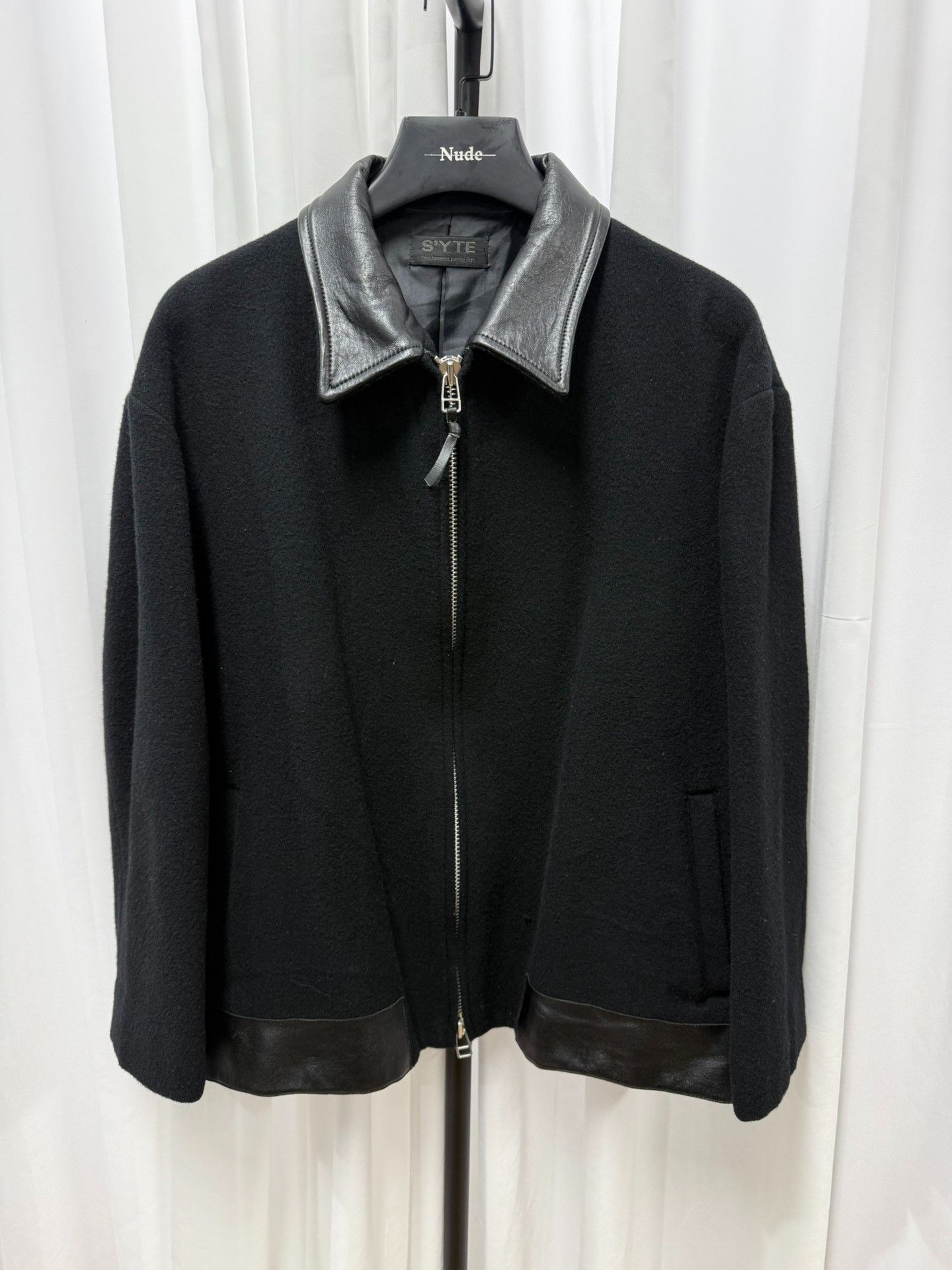Yohji Yamamoto Yohji Yamamoto Syte Leather Patch Wool Jacket Size US M / EU 48-50 / 2 - 1 Thumbnail