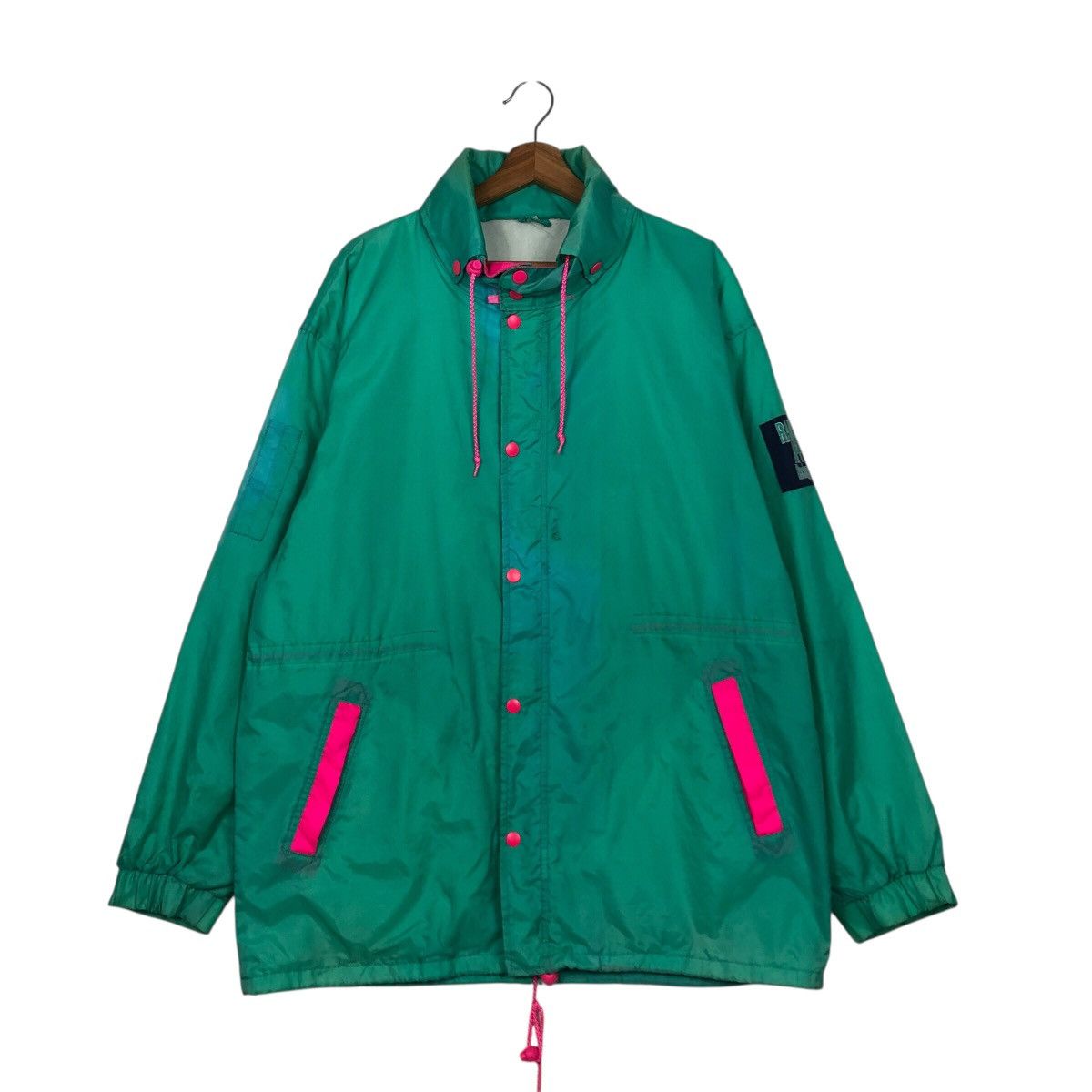 Japanese Brand 📌Vintage Bomber Jacket Sports Rainbow Apple Racing Team Size US L / EU 52-54 / 3 - 2 Thumbnail