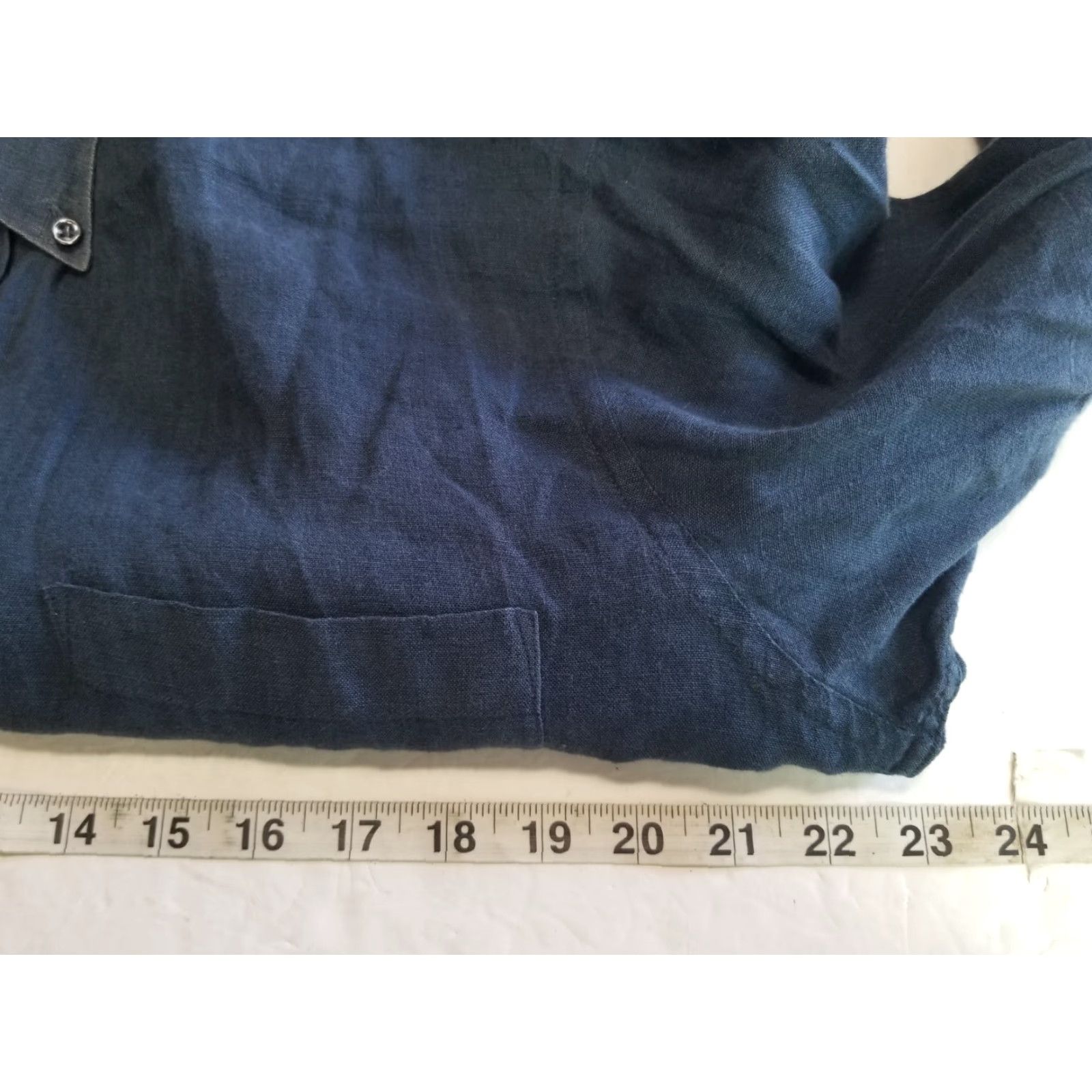 Vintage Asole & Bottoni Shirt Button-Front Linen Blue 15 3/4 40 Men Long Sleeve Collar Blue Shirt Mens Regular Size US M / EU 48-50 / 2 - 4 Thumbnail