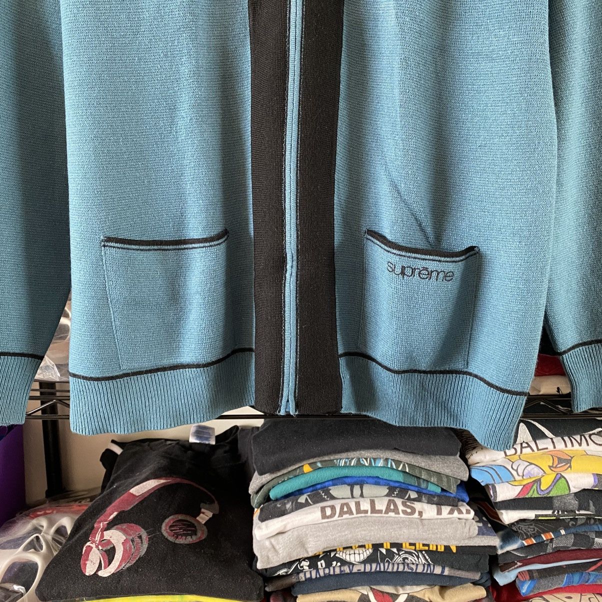 Supreme Supreme Color Blocked Zip Up Sweater Blue 2019 Cardigan Size US XL / EU 56 / 4 - 3 Thumbnail