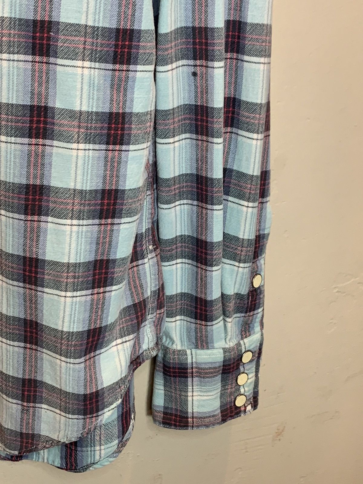 RRL Ralph Lauren RARE* RRL Ralph Lauren Plaid Distressed Western Button Shirt Size US M / EU 48-50 / 2 - 5 Thumbnail