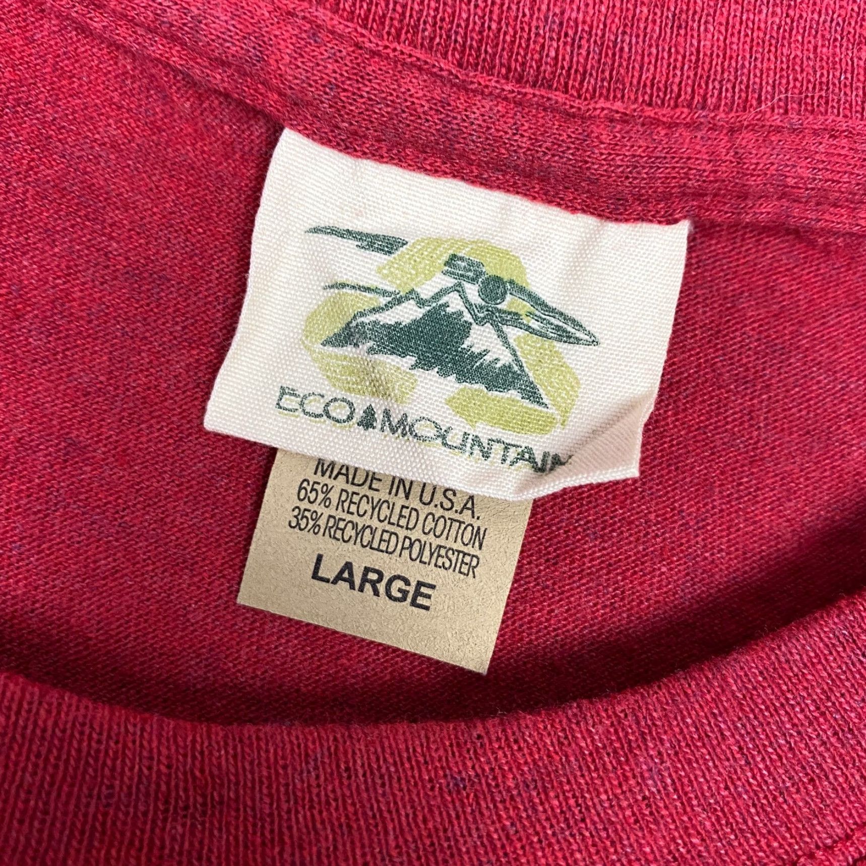Vintage VINTAGE Eco Mountain Yellowstone National Park T Shirt Red L Unisex Adults 90s USA GORPCORE Bones? Size US L / EU 52-54 / 3 - 3 Thumbnail