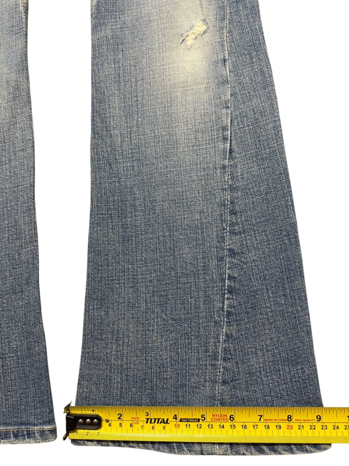 True Religion Vintage Y2K Japanese Brand Blue Faded Wash Wide Leg Flare Size 28" / US 6 / IT 42 - 13 Thumbnail