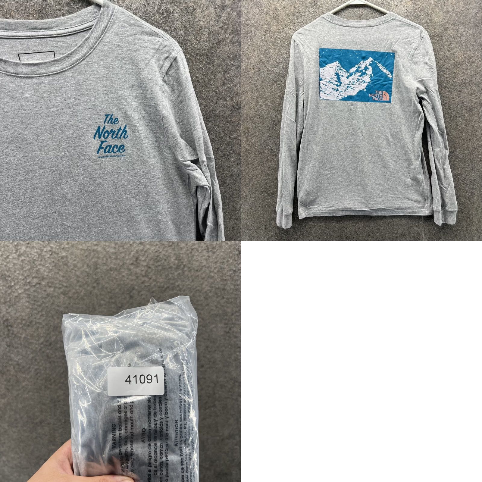The North Face The North Face Shirt Womens Medium Gray Logo Tagless Long Sleeve Jersey Top Size M / US 6-8 / IT 42-44 - 8 Thumbnail