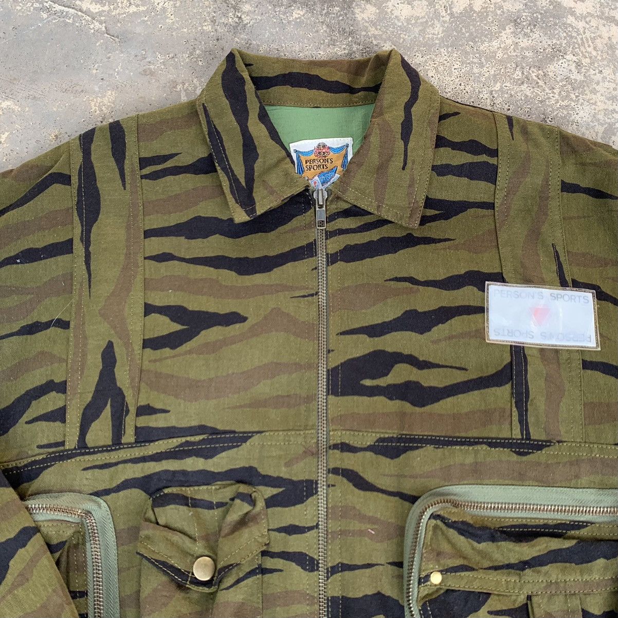 Japanese Brand Vintage 90s Persons sports Camo Bomber Jacket Size US XL / EU 56 / 4 - 7 Thumbnail