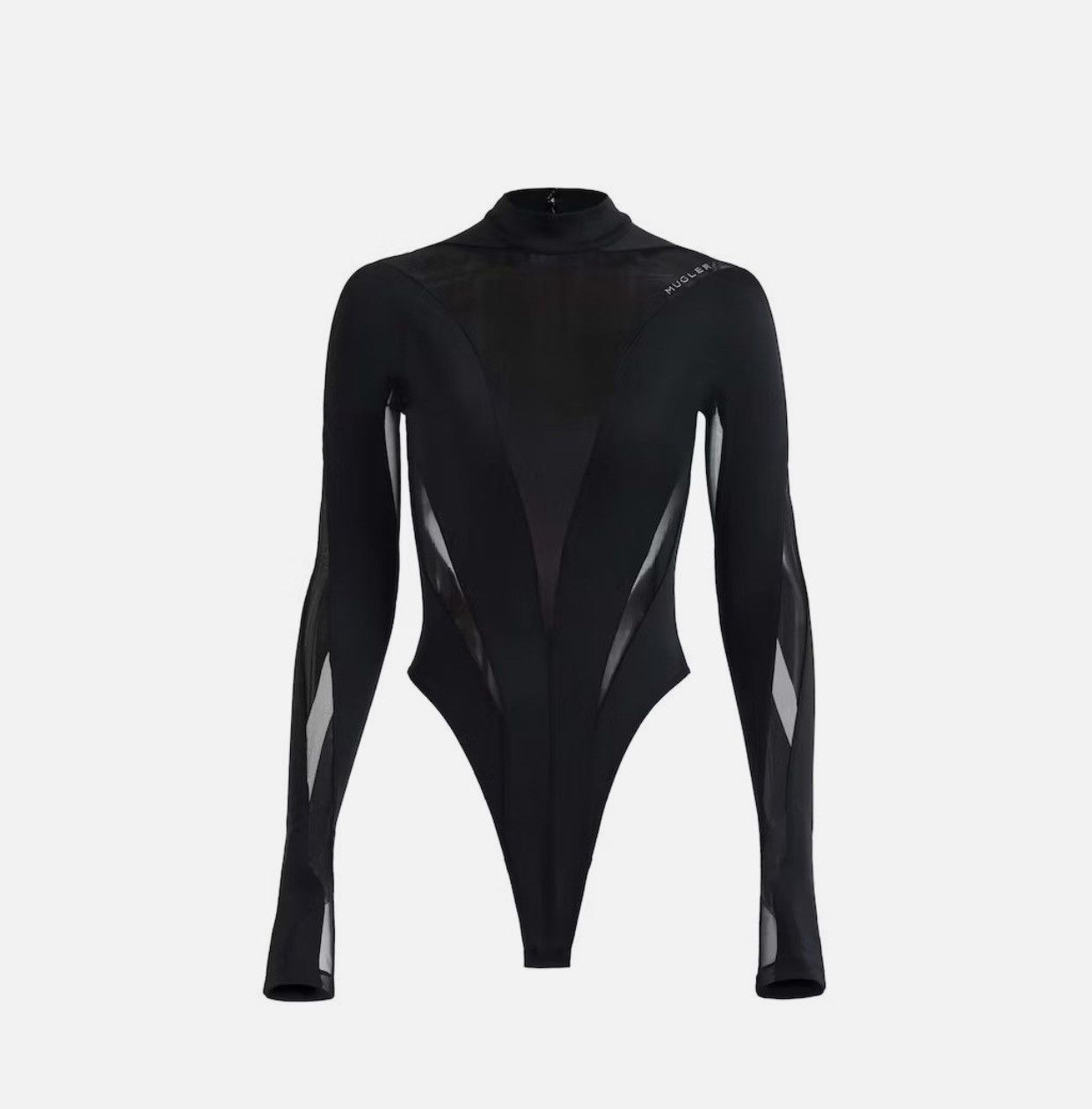 H&M × Mugler × Thierry Mugler Mugler x H&M Mesh Panelled Bodysuit Size L / US 10 / IT 46 - 4 Thumbnail