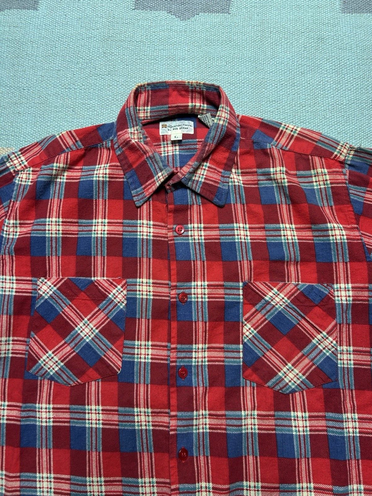 Vintage Vintage flannel shirt brushed cotton soft plaid large Size US L / EU 52-54 / 3 - 3 Thumbnail