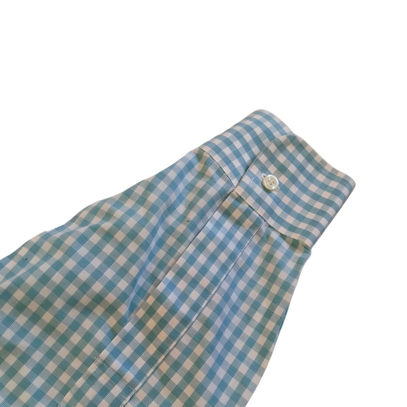 Brooks Brothers Brooks Brothers Work & Casual Shirt 14 1/2 Aqua Gingham Size US S / EU 44-46 / 1 - 5 Thumbnail