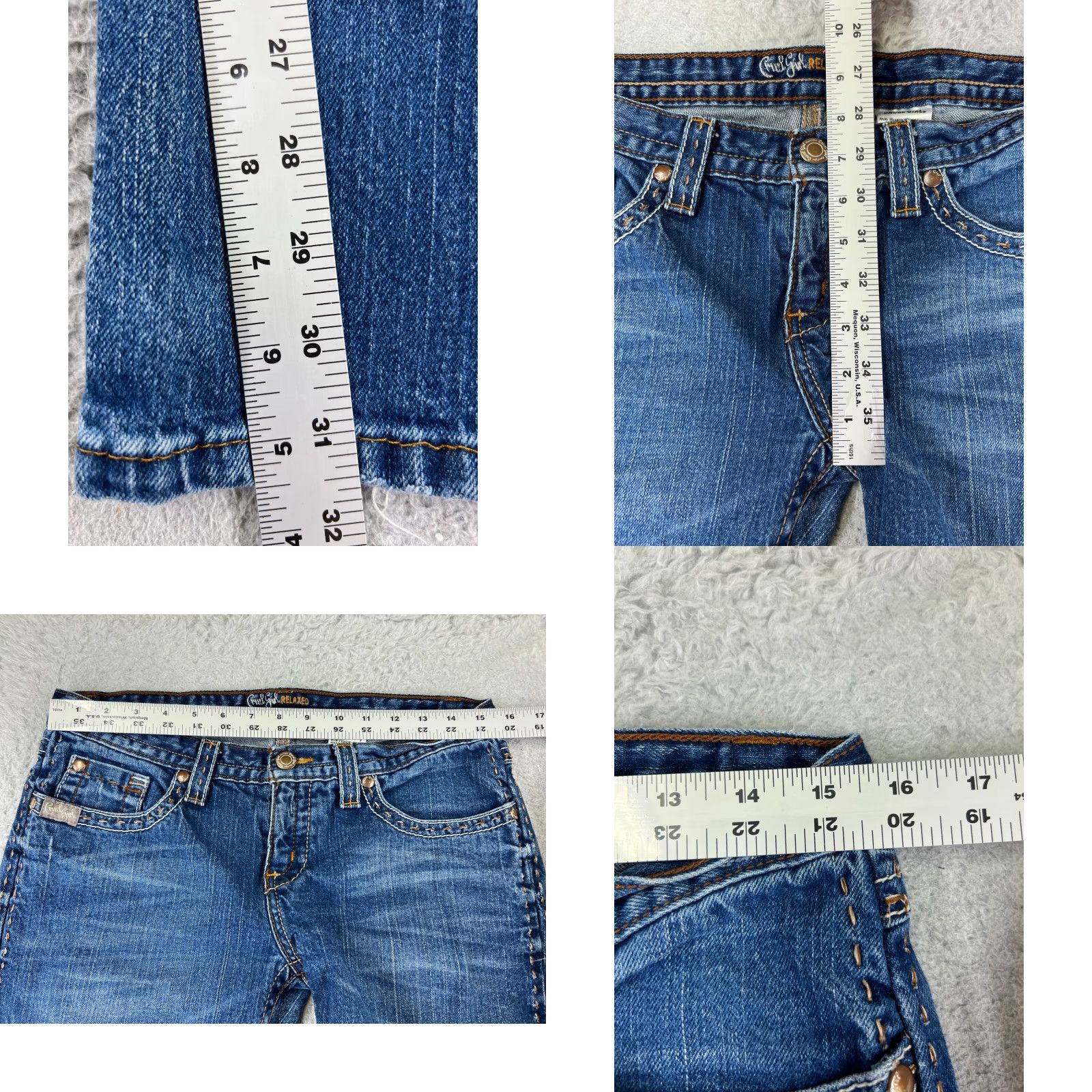 Vintage Cruel Girl Jeans Women 9 Bootcut Denim Blue 30x32 Embroidered Stretch Pockets Womens Size 30" / US 8 / IT 44 - 8 Thumbnail