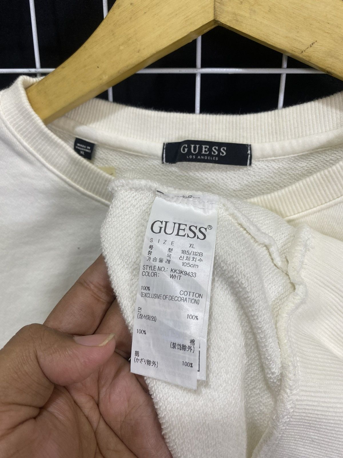 Guess GUESS EMBROIDERED LOGO CREWNECK SWEATSHIRT Size US L / EU 52-54 / 3 - 3 Thumbnail