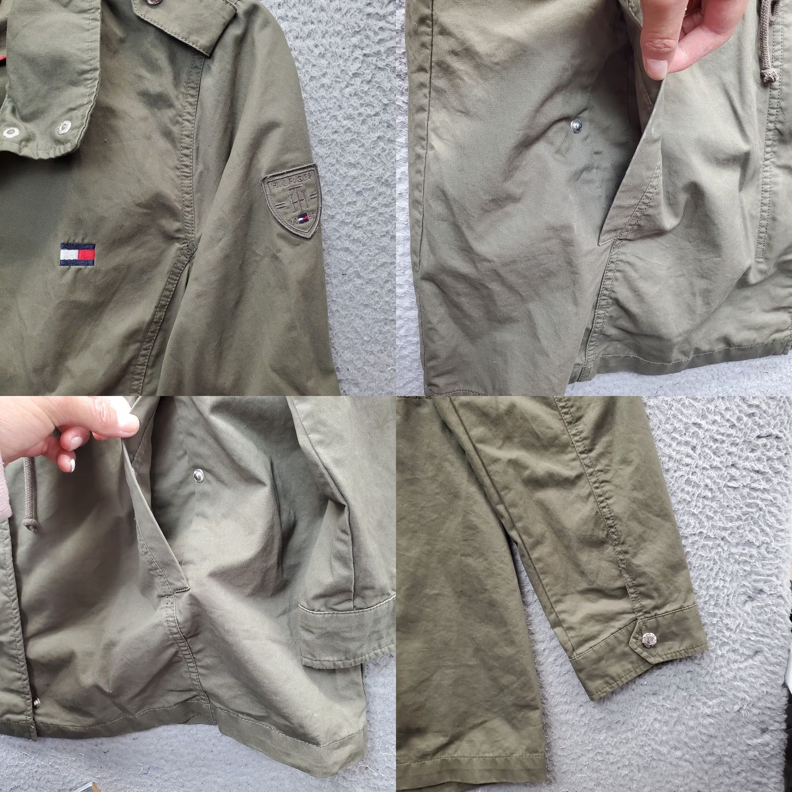 Tommy Hilfiger Tommy Hilfiger Jacket Womens XXL Green Hooded Full Zip Snap Pockets Casual Outdoor Size XXL / US 16-18 / IT 52-54 - 8 Thumbnail