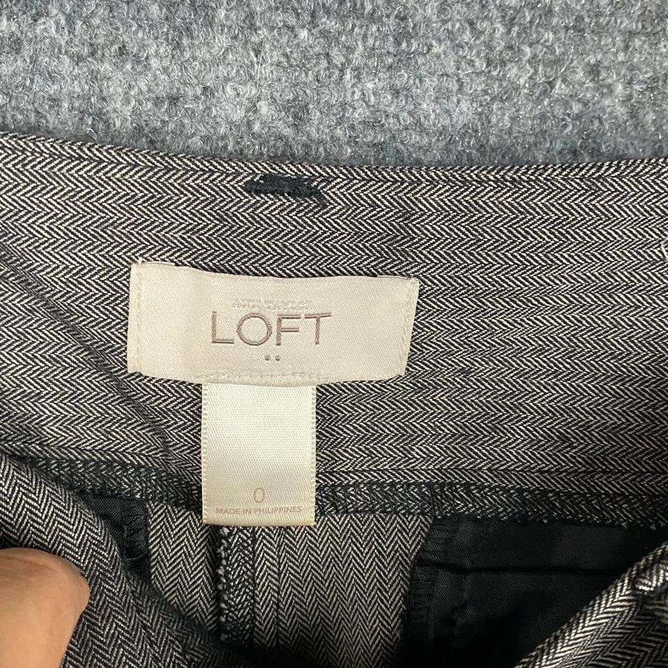 Loft Loft Dress Pants Women's Size 0 Hook & Eye Gray Straight Leg Size 25" / US 0 / IT 36 - 9 Thumbnail