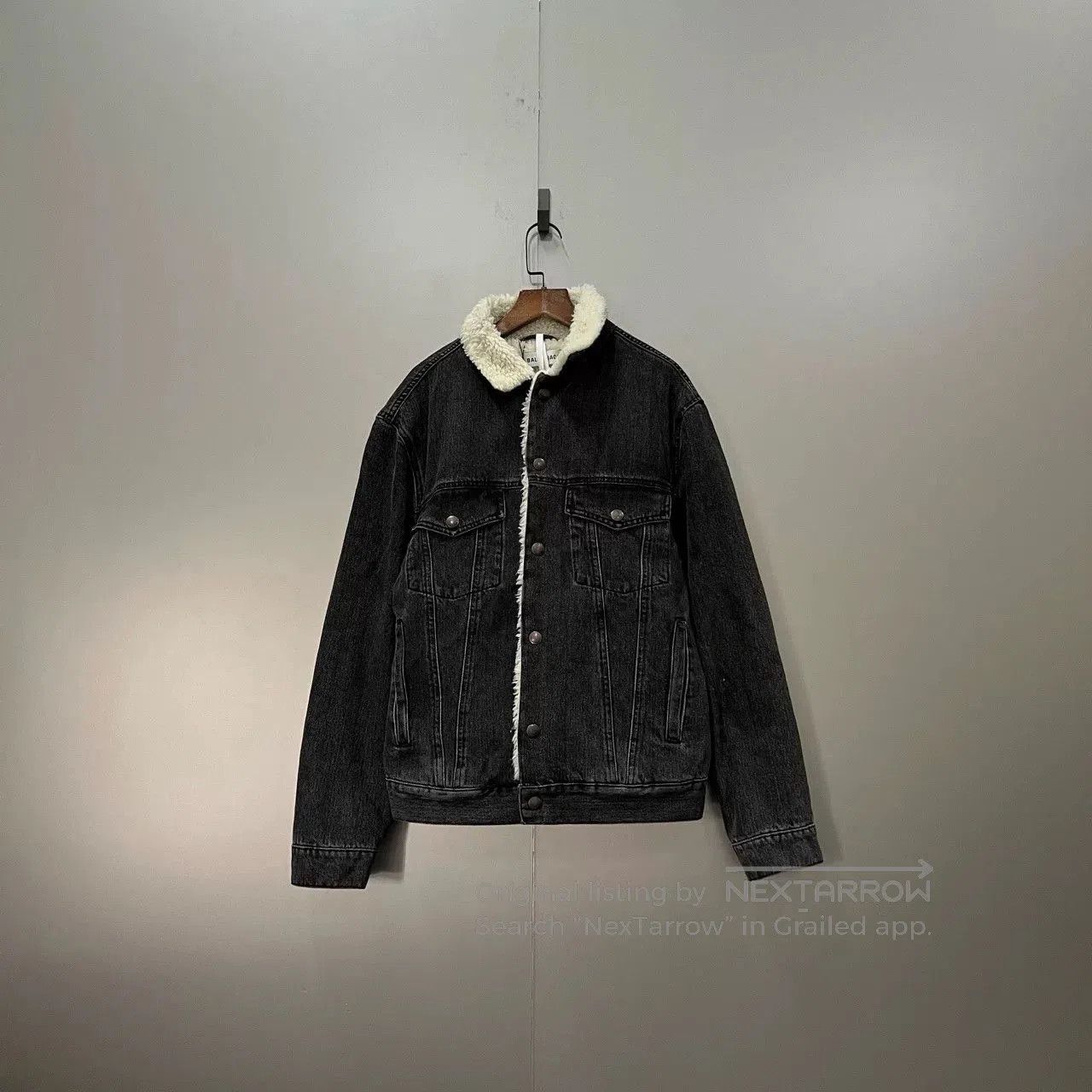 Balenciaga Balenciaga Black Denim Sherpa Jacket. Size US M / EU 48-50 / 2 - 1 Thumbnail