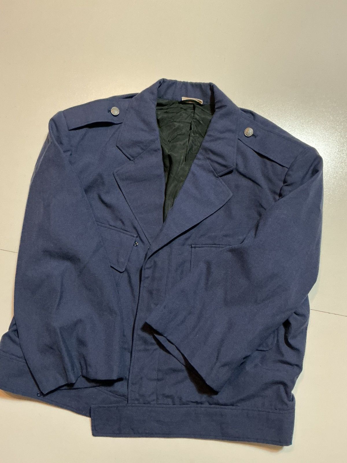 Vintage Vintage USAF Air Police CWU-47 Shade Blue Wool DPSC Jacket Size US S / EU 44-46 / 1 - 8 Thumbnail