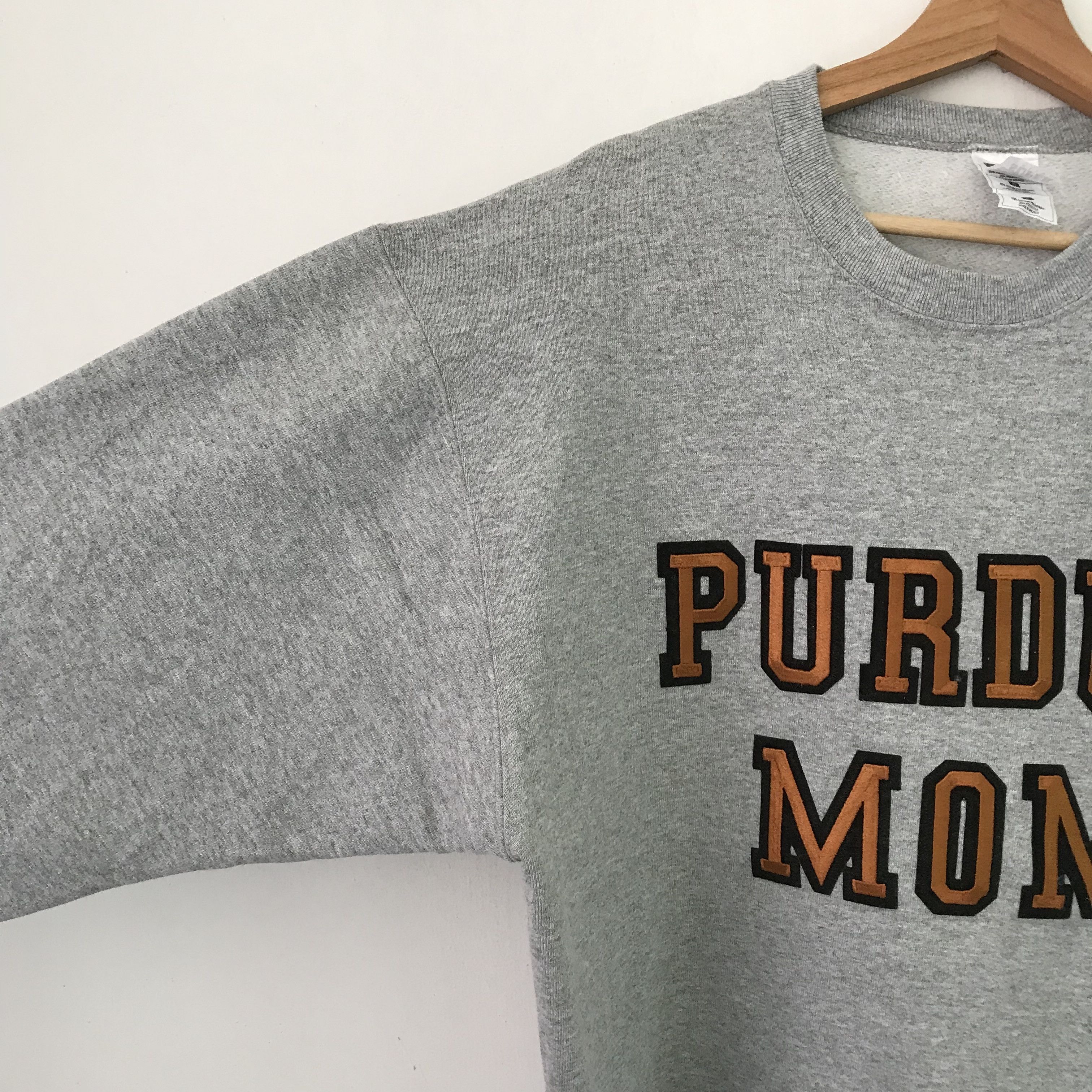 Vintage Vintage 90's Purdue Mom Gray Sweatshirt - 667 Size US L / EU 52-54 / 3 - 4 Thumbnail