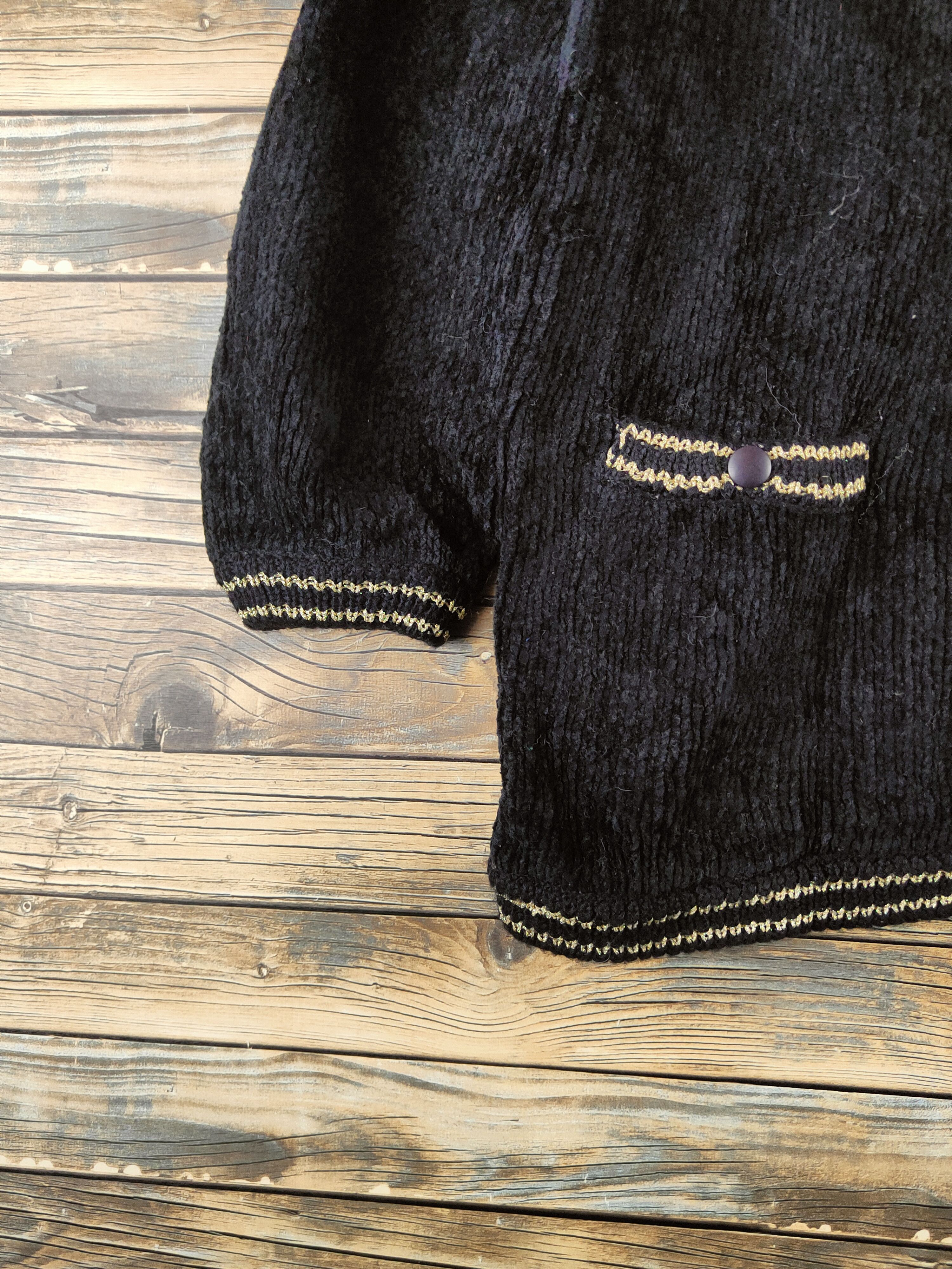 Japanese Brand DL Belle Maison Black Knitwear Sweaters #46-430 Size L / US 10 / IT 46 - 4 Thumbnail