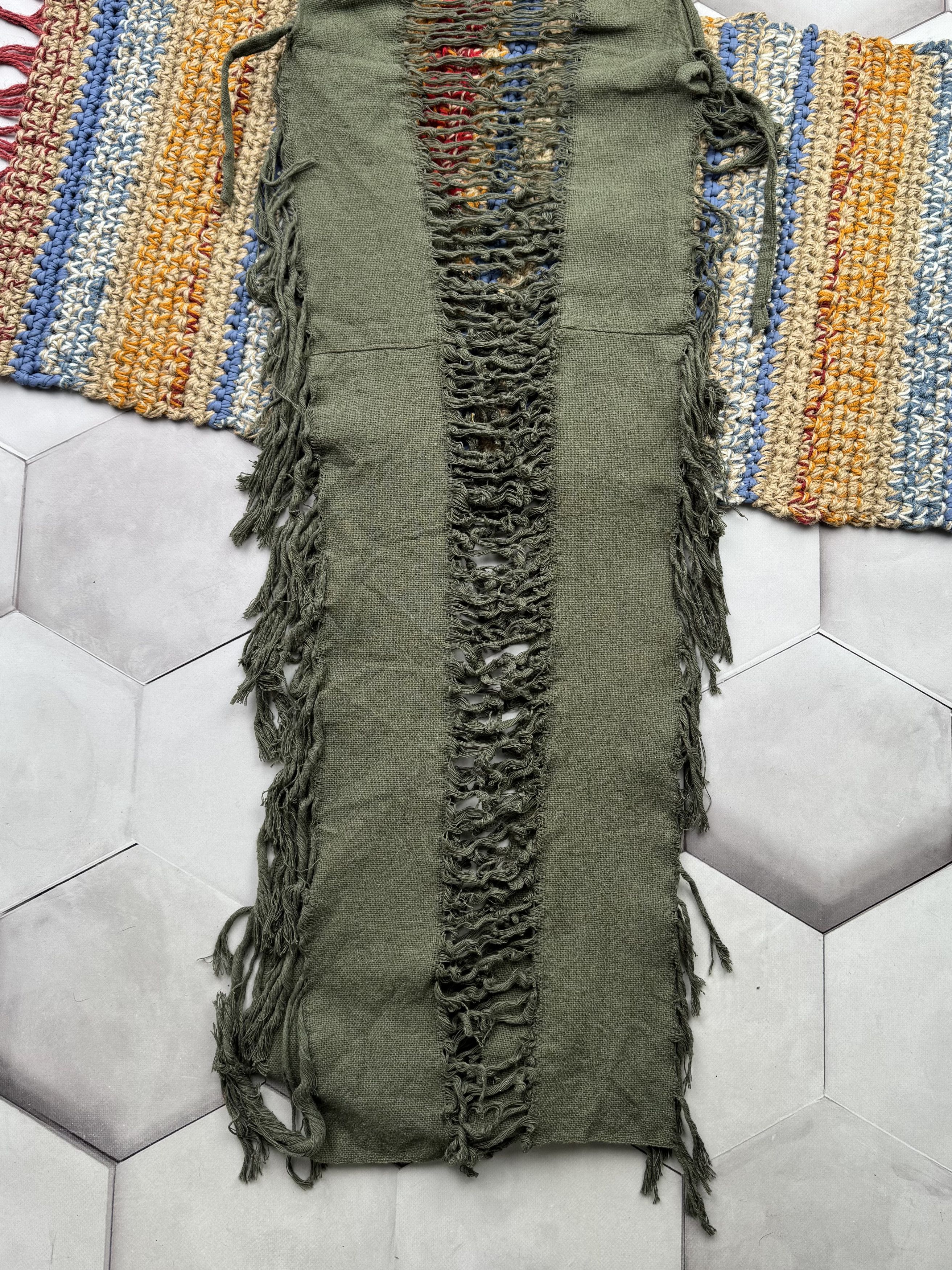Japanese Brand Vintage Distressed Midi Dress (ES9) Size XS / US 0-2 / IT 36-38 - 3 Thumbnail
