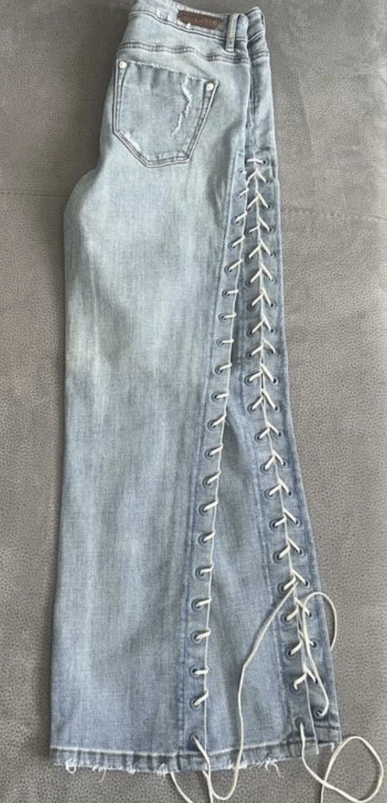 Miss Sixty VINTAGE Y2K RARE MISS SIXTY LACE UP JEANS 26 BLUE Size 26" / US 2 / IT 38 - 2 Thumbnail