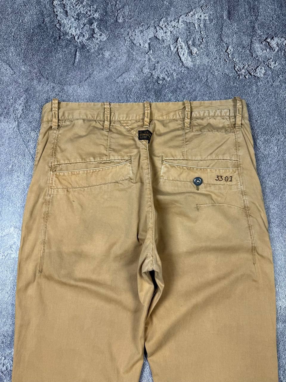 G-Star G-Star Raw 3301 Biege Straight Fit Pants Size US 32 / EU 48 - 3 Thumbnail