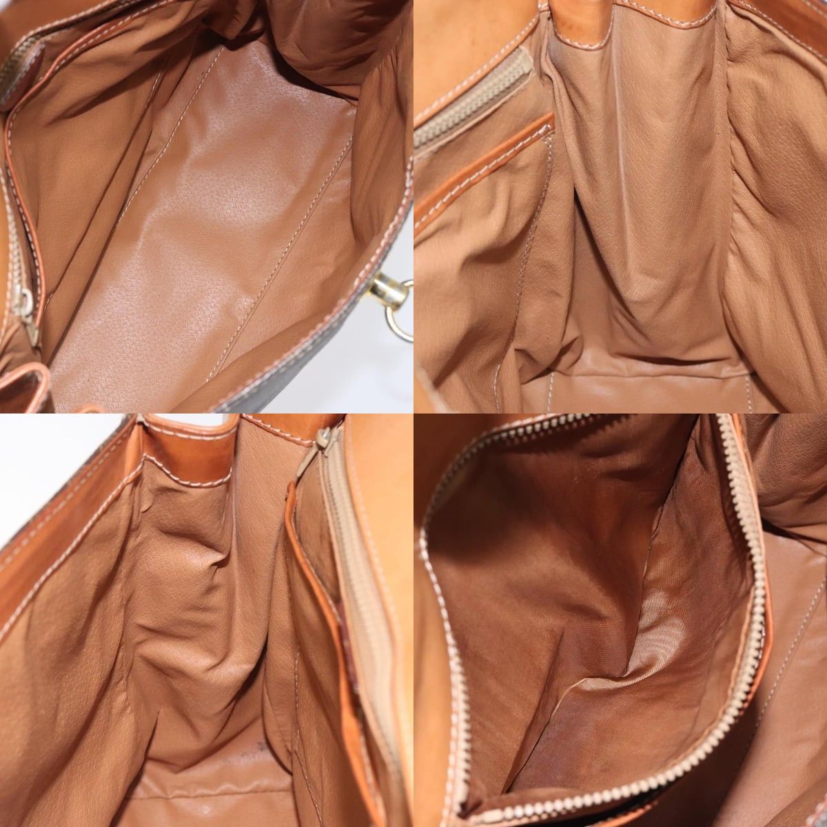 Celine CELINE Macadam Canvas Hand Bag Pvc Leather Brown Gold Size ONE SIZE - 12 Thumbnail