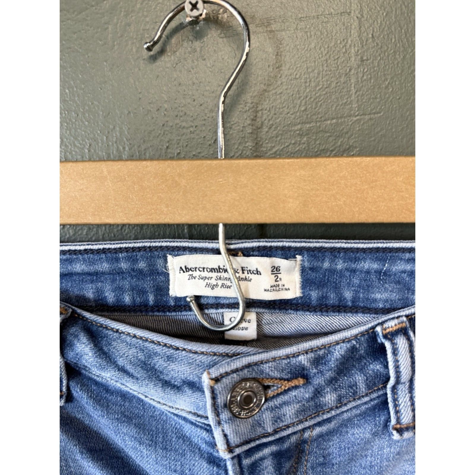Abercrombie & Fitch Abercrombie & Fitch Jeans Distressed High Rise Super Skinny Ankle 2R Blue Womens Pants 5-Pocket Denim High Rise Jeans Size 26" / US 2 / IT 38 - 3 Thumbnail