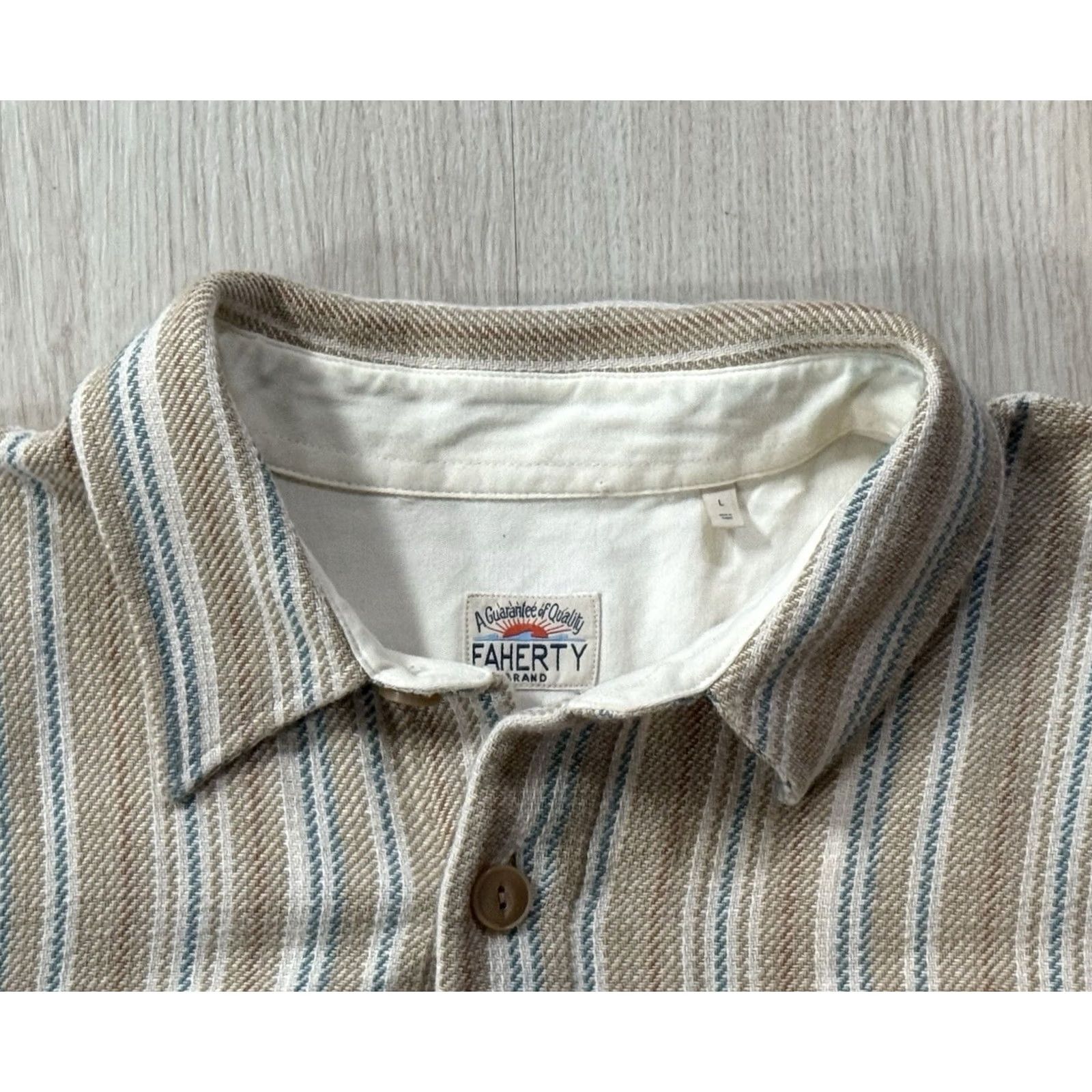 Faherty Faherty Overshirt Button-Up Vista Multicolor Stripe Cotton L Size US L / EU 52-54 / 3 - 5 Thumbnail