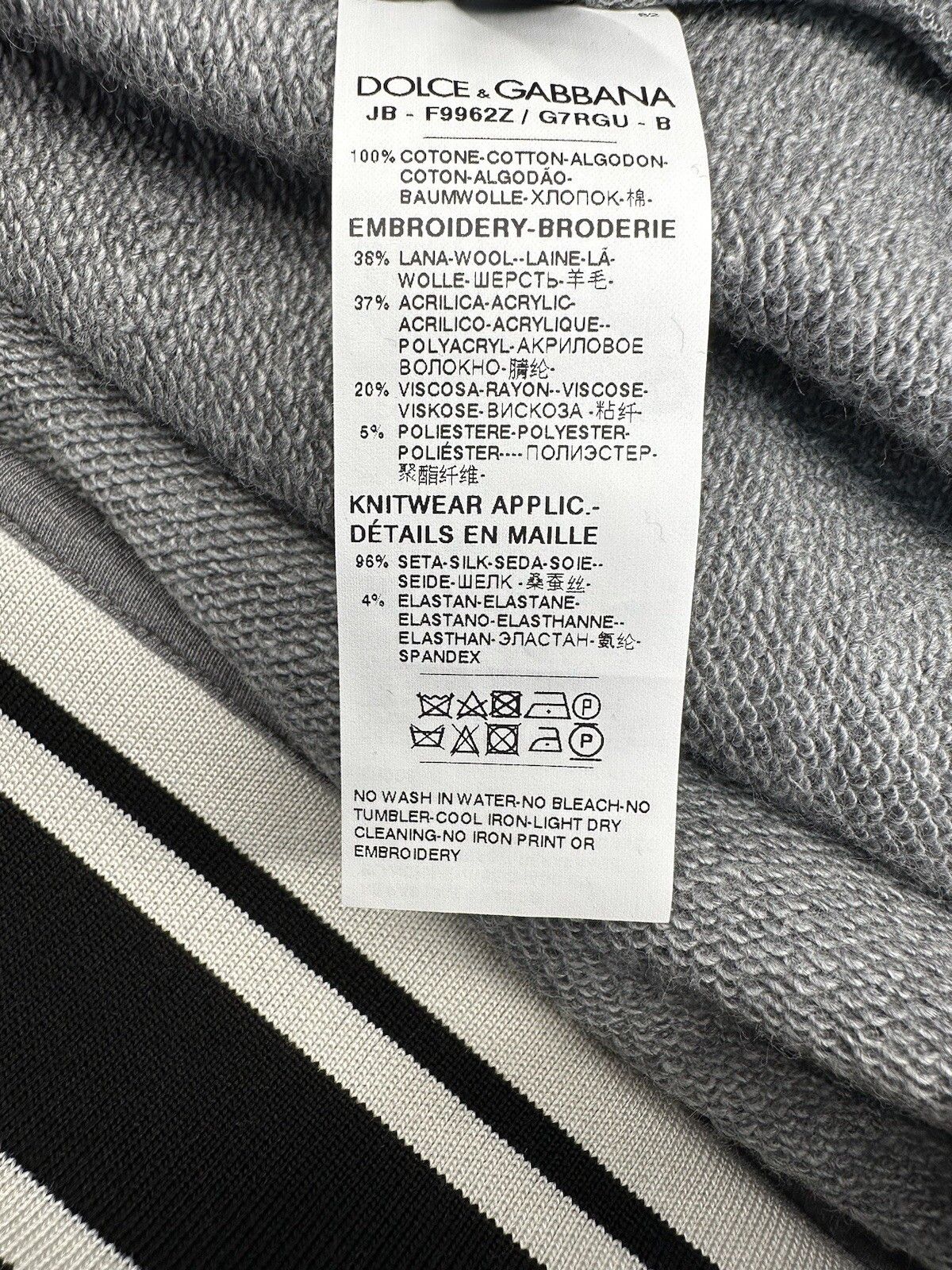 Dolce & Gabbana New Dolce & Gabbana Sweatshirt size-IT-42 / Size M / US 6-8 / IT 42-44 - 9 Thumbnail