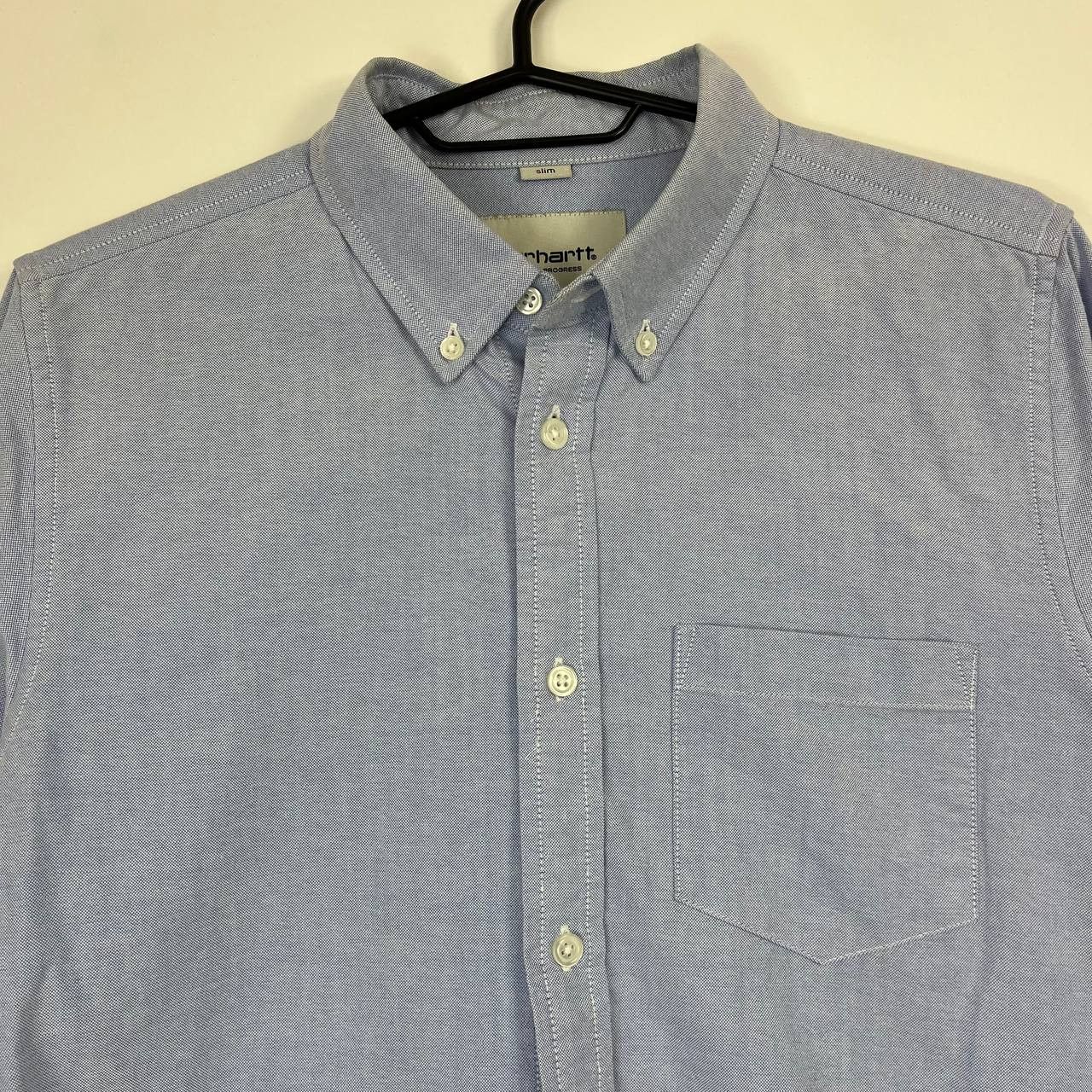 Carhartt Carhartt Wip Oxford Button Down Shirt Light Blue Slim Size M Size US M / EU 48-50 / 2 - 2 Thumbnail