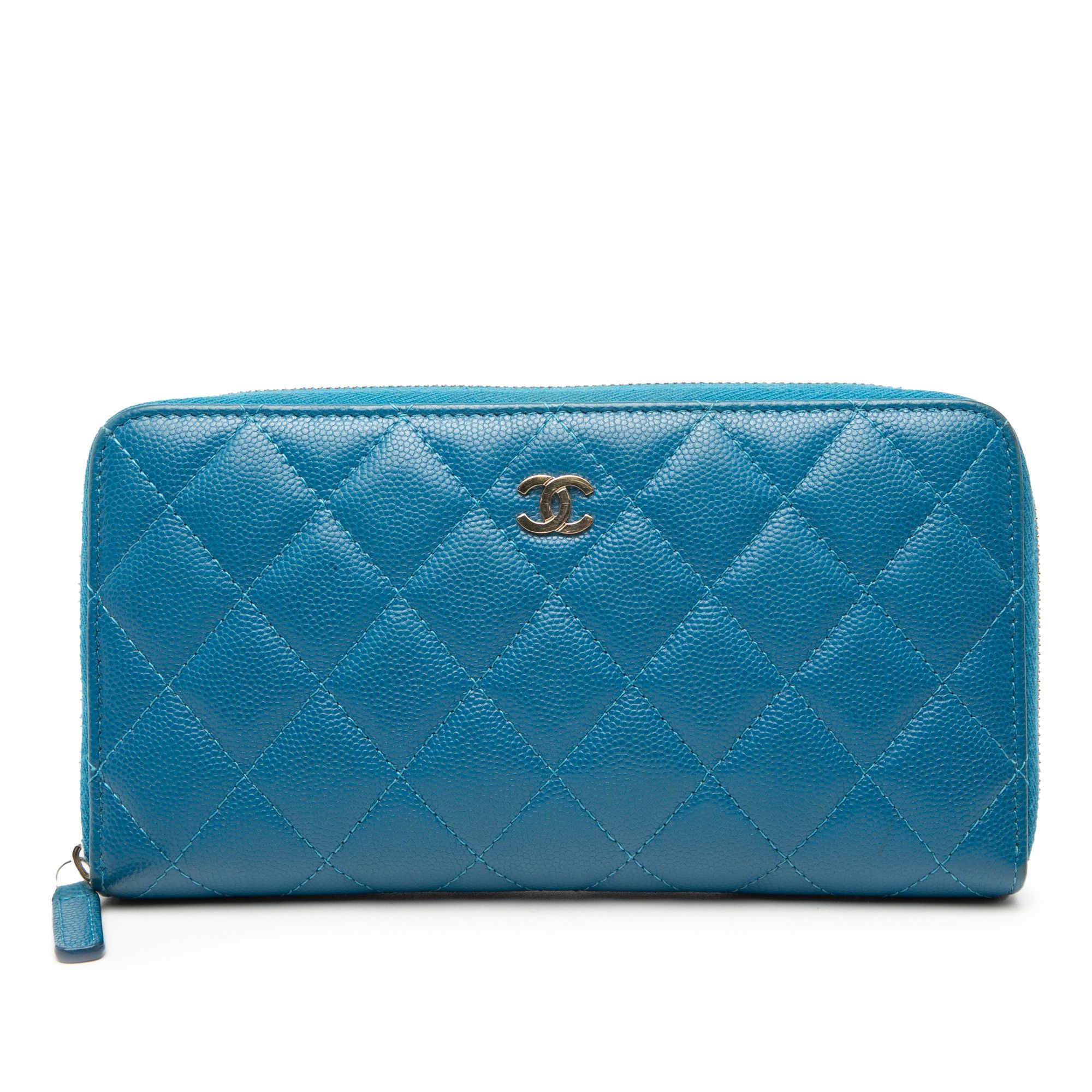 Chanel Chanel CC Quilted Caviar Zip Around Long Wallet Size ONE SIZE - 1 Thumbnail
