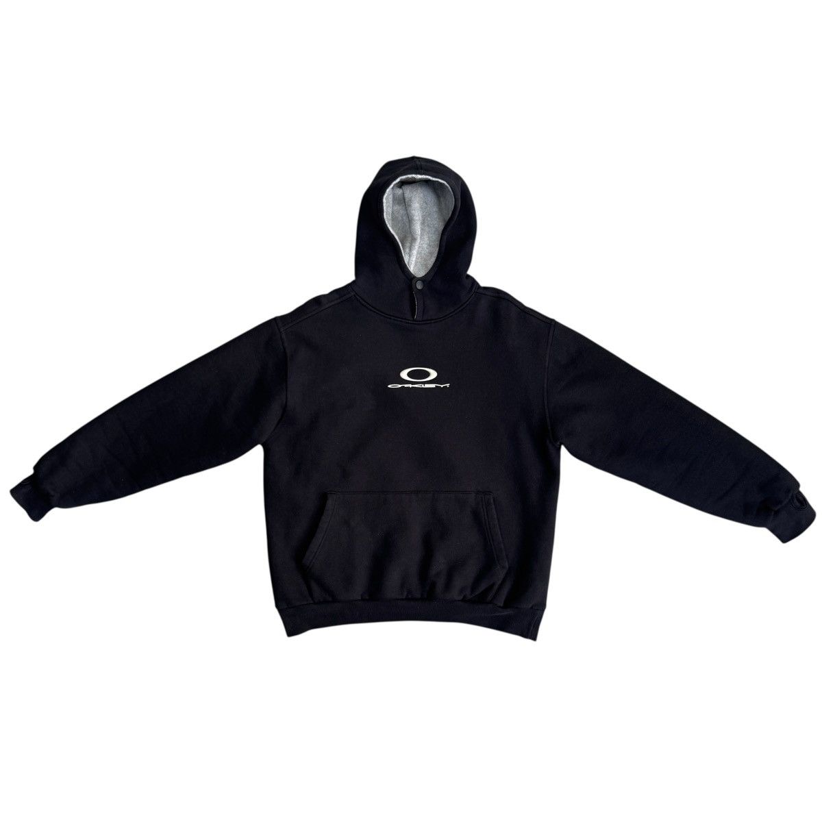 Vintage Oakley Center Logo Fleece Winter Hoodie Jacket Y2K