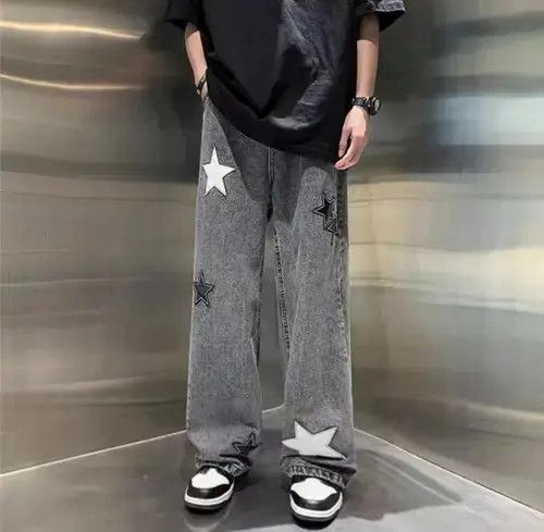 Japanese Brand × Jean Vintage street star embroidered jeans Size US 32 / EU 48 - 1 Thumbnail