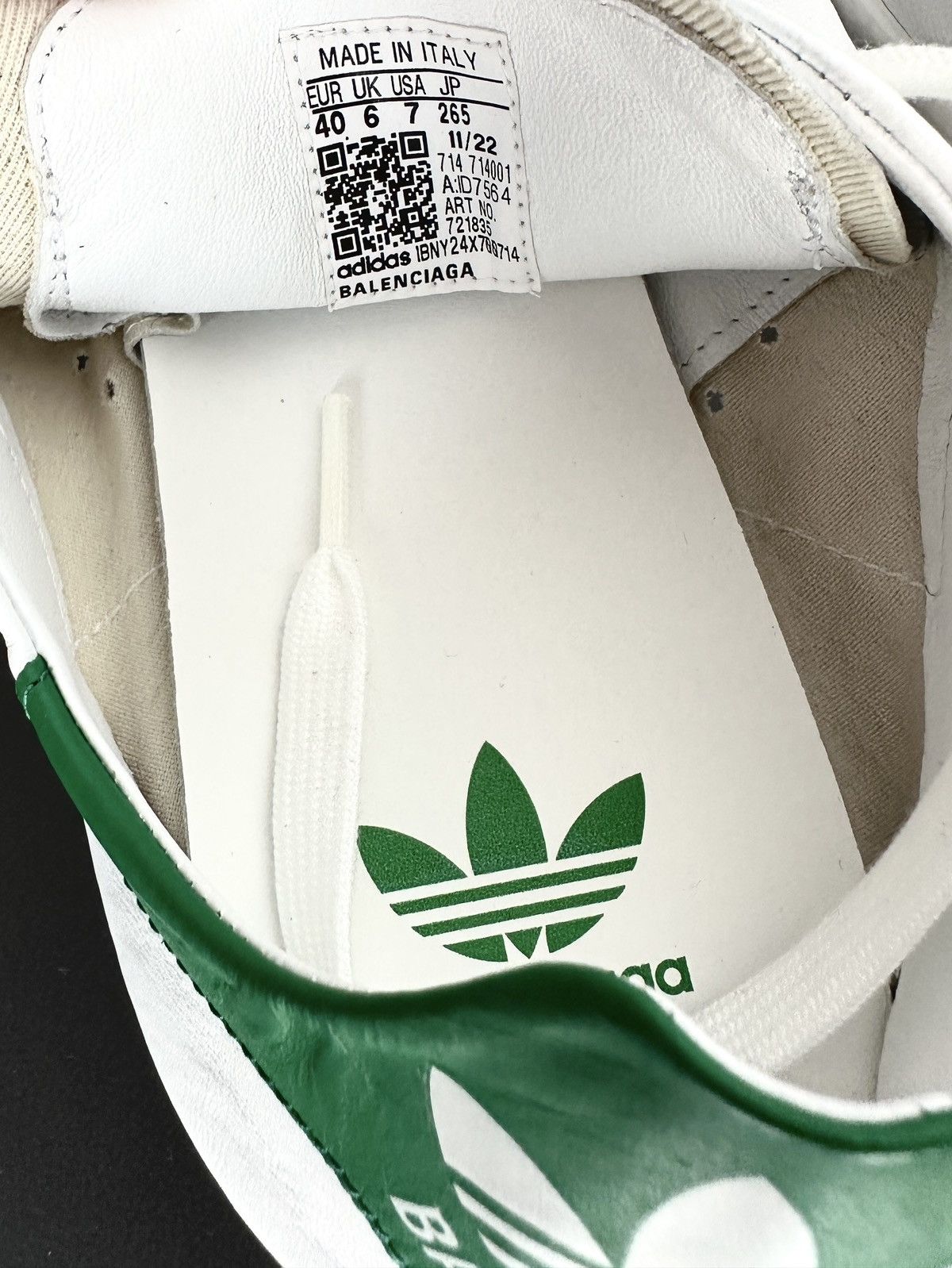 Adidas × Balenciaga Sneakers Balenciaga Stan Smith Size US 7 / EU 40 - 7 Thumbnail
