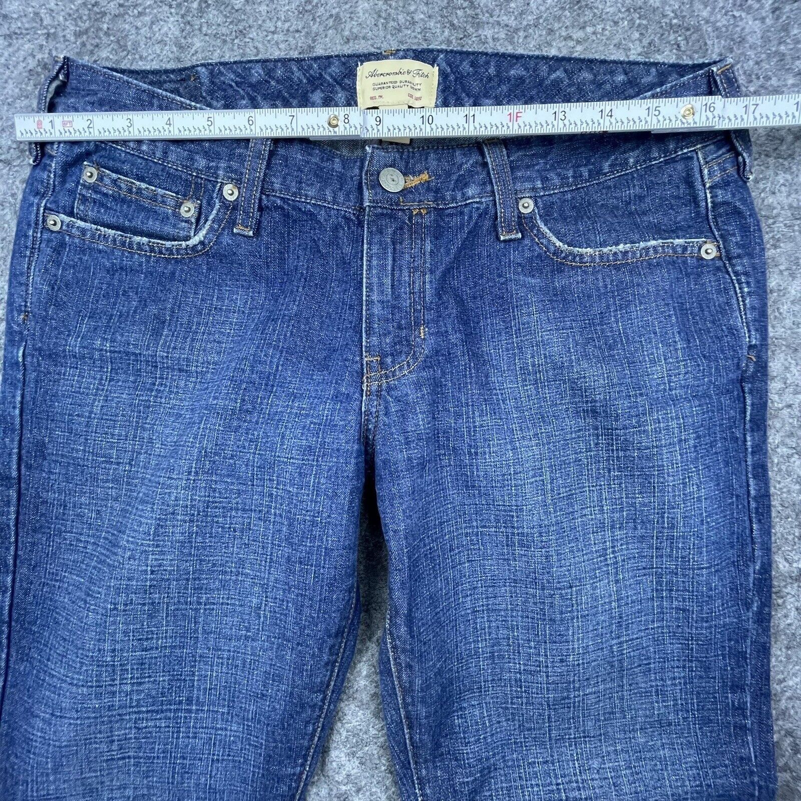 Abercrombie & Fitch Abercrombie & Fitch Jeans Womens 8 Faded Flare Y2K Bootcut Size 30" / US 8 / IT 44 - 6 Thumbnail