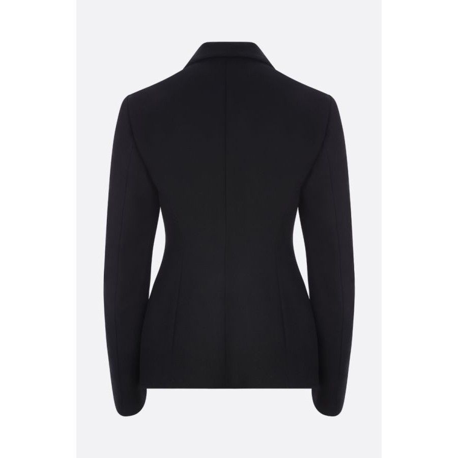 Other ALAÏA Black Wool Gabardine Double-Breasted Jacket New & Auth Size L / US 10 / IT 46 - 2 Thumbnail