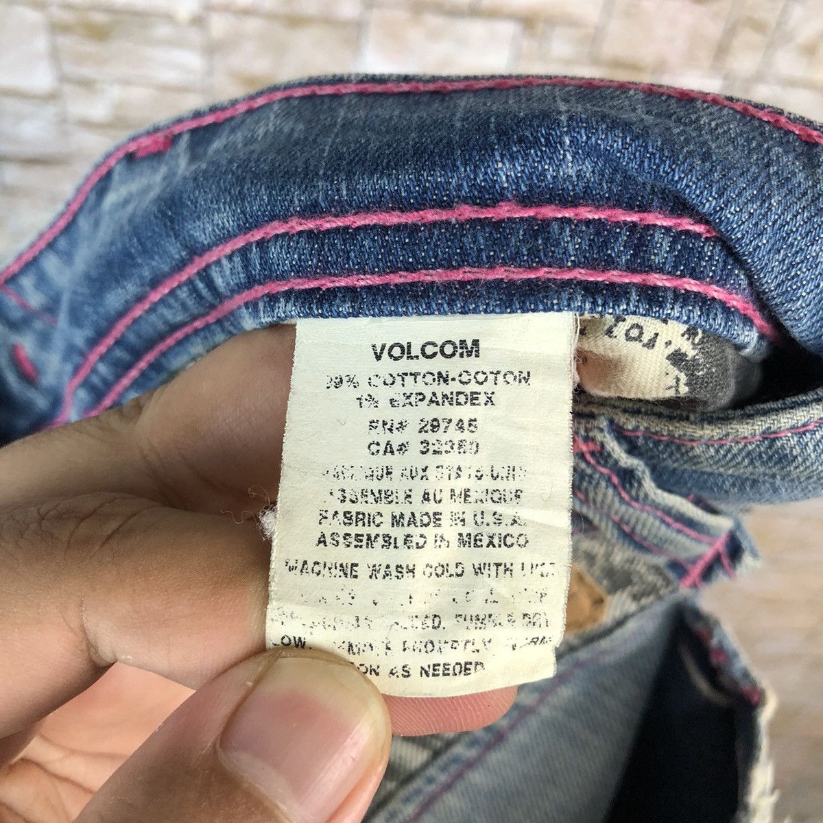 Volcom Volcom vintage skate Blue faded Denim Pants #A1169 Size US 33 - 21 Thumbnail