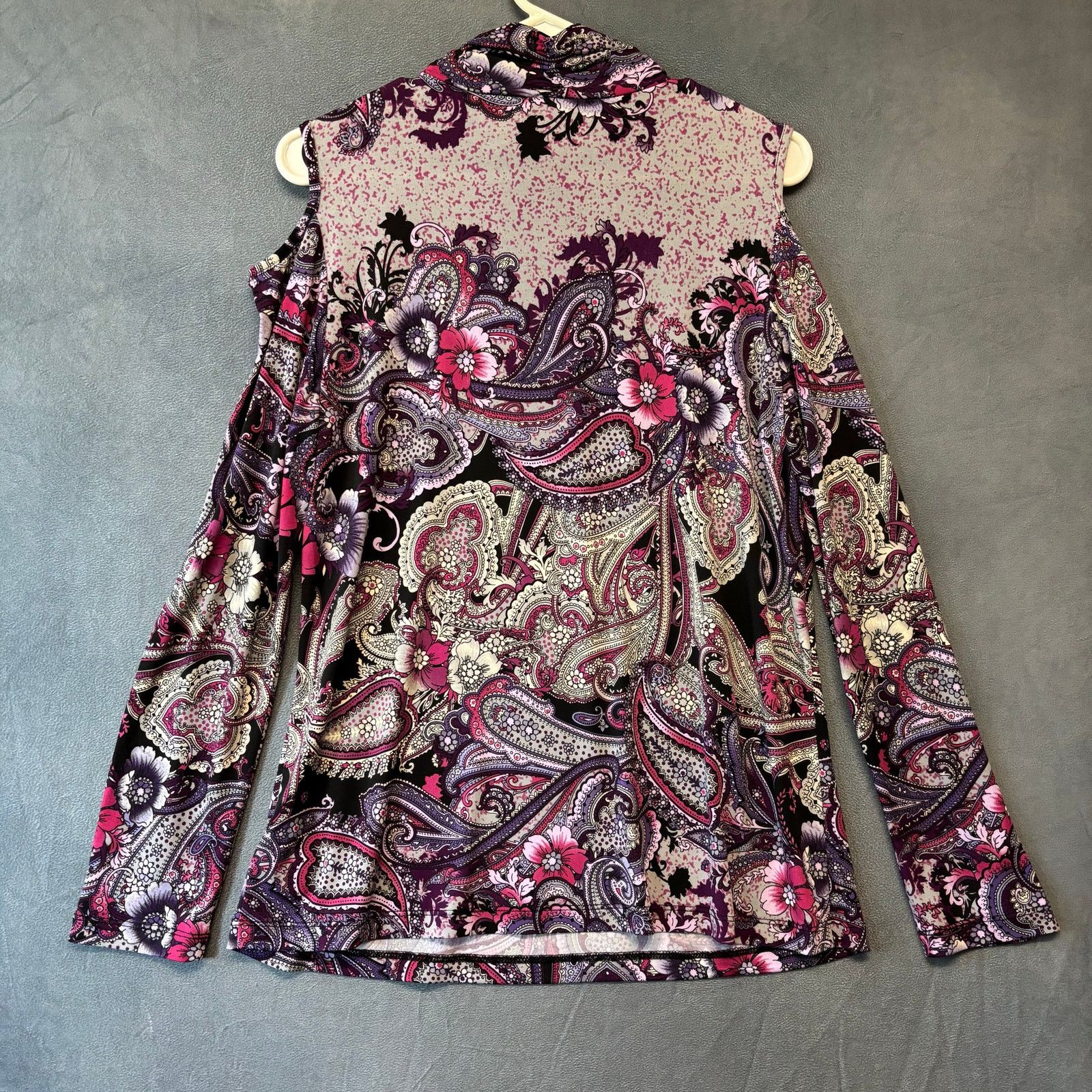 Other QVC Susan Graver Blouse Mock Turtleneck Neck Peek a Boo Size S / US 4 / IT 40 - 2 Thumbnail