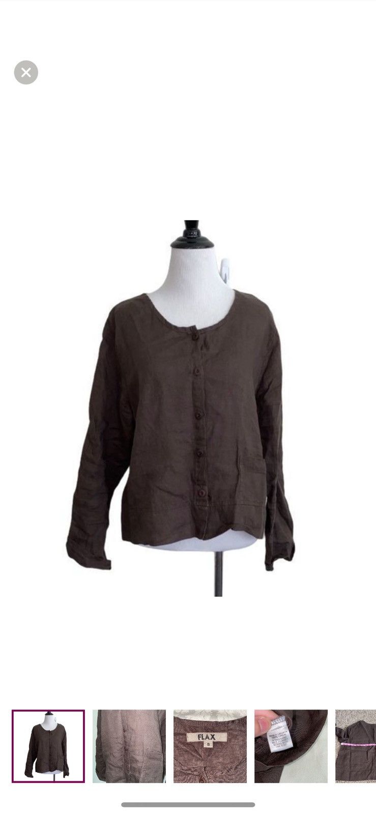 FLAX Flax small linen button down blazer Size S / US 4 / IT 40 - 1 Thumbnail