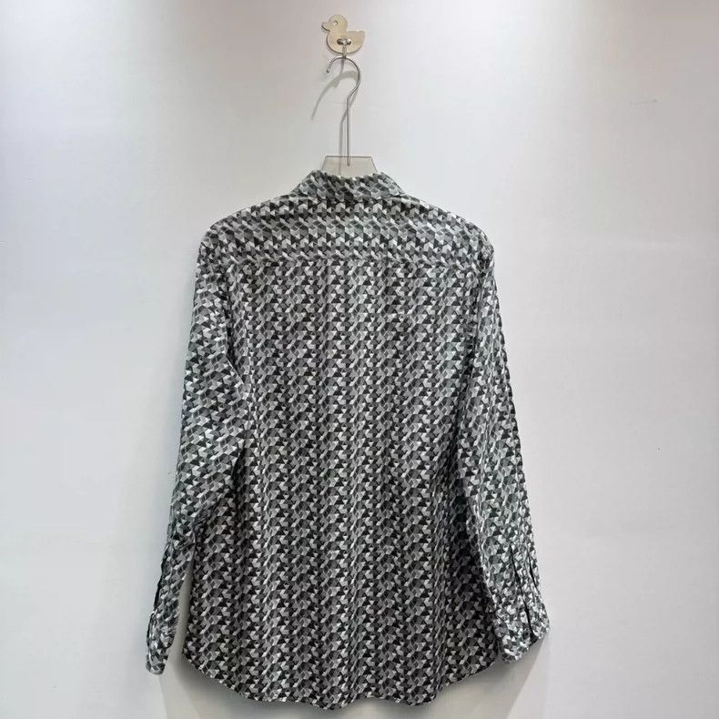 Prada Prada Geometric Long Sleeve Shirt Size 39 -2505 Size US M / EU 48-50 / 2 - 5 Thumbnail