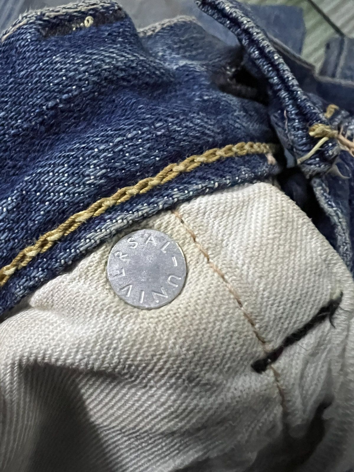 💥Vintage Orslow 105 Selvedge Mud Wash Jean