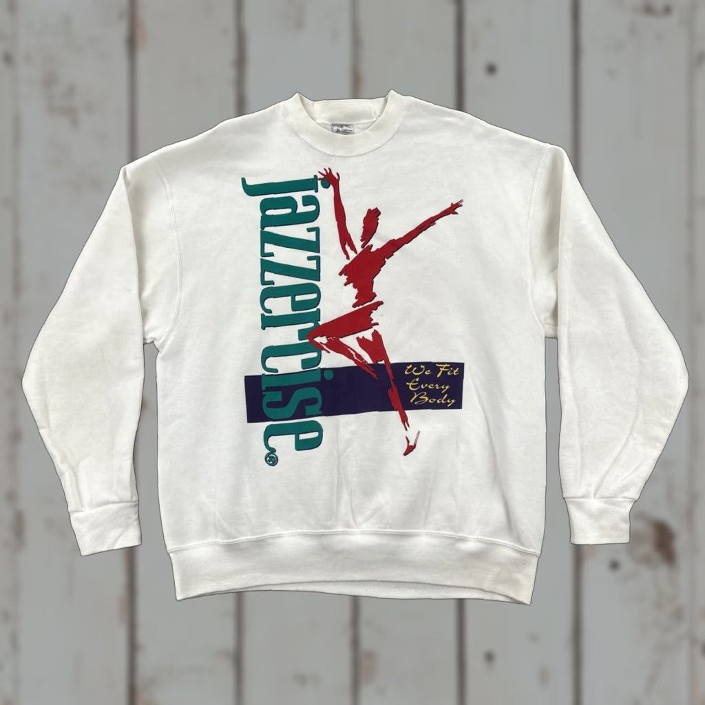 Fruit Of The Loom VINTAGE Fruit of the Loom Sweatshirt Mens XL White Crew Neck 90s USA Made Graphic Print Pullover Size US XL / EU 56 / 4 - 1 Thumbnail