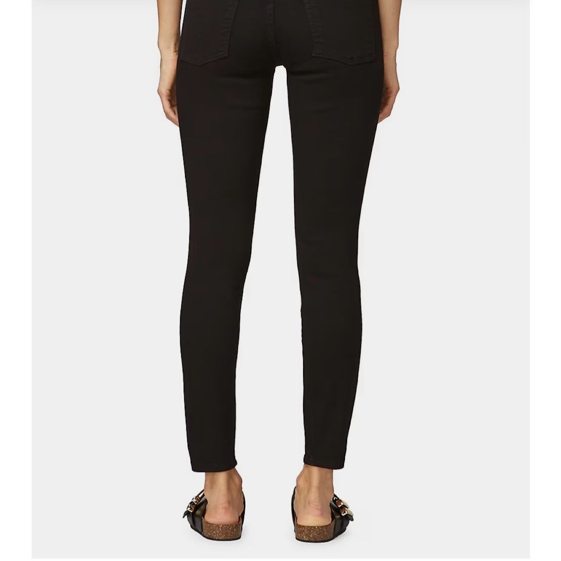 Warpweft Company Warp + Weft Womens Jeans Petite 24 JFK Skinny Black Goth Mod Size 24" / US 00 / IT 34 - 2 Thumbnail