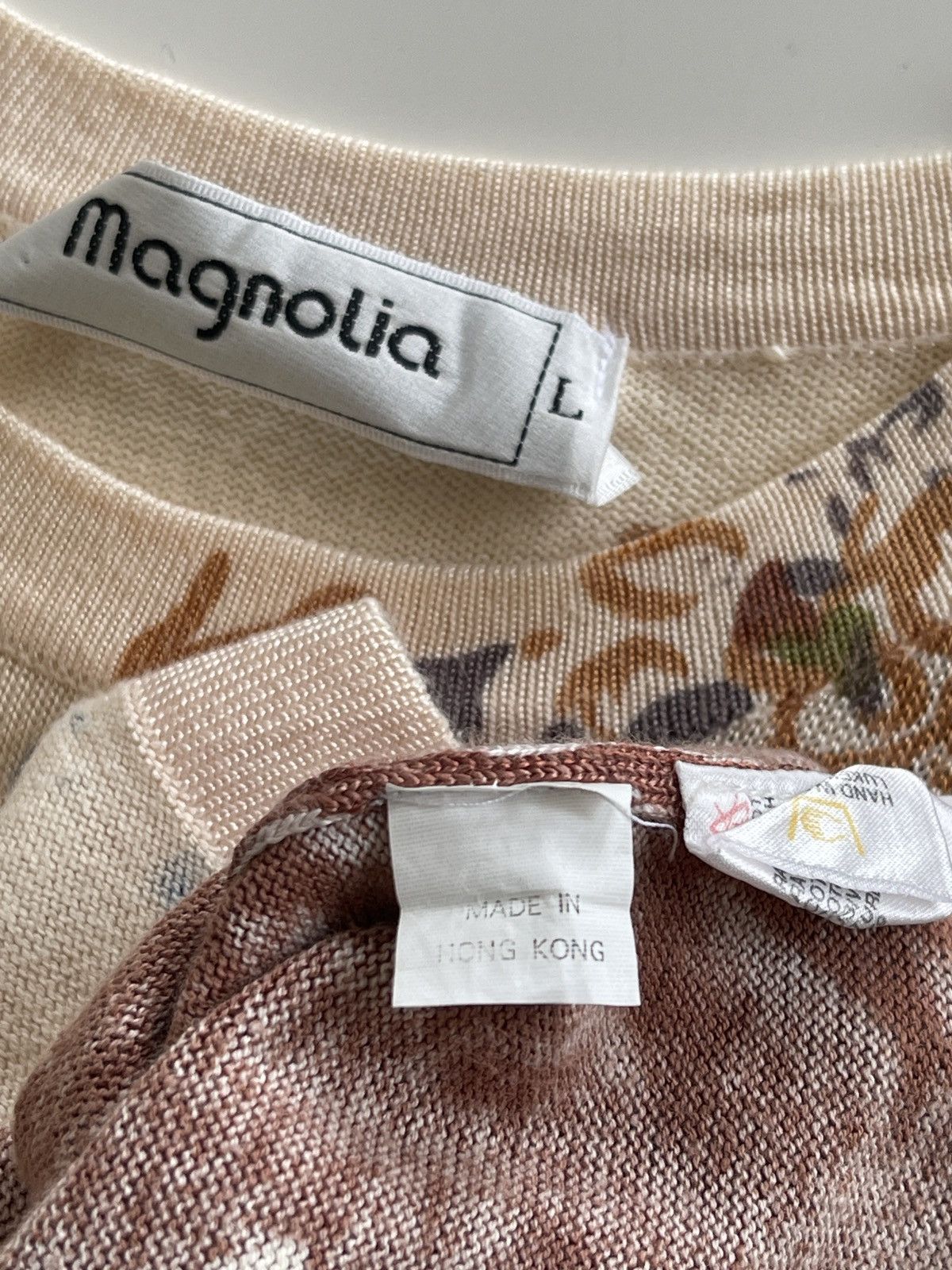 Vintage Vintage 80s Magnolia Luxury Printed Knitted Shirt Size L / US 10 / IT 46 - 11 Thumbnail