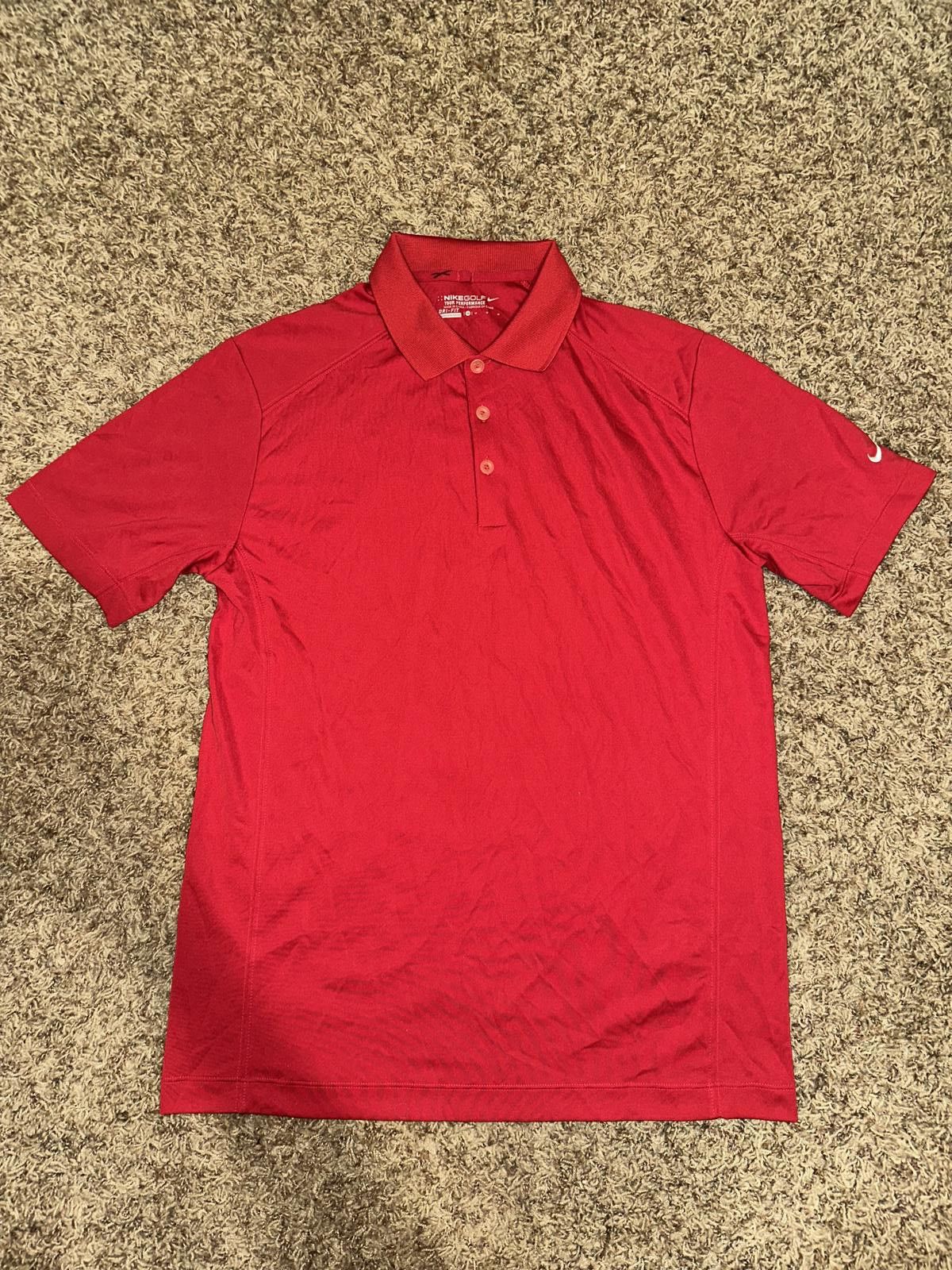 Nike Nike Men’s Golf Tour Performance Dri-Fit Short Sleeve Red Polo Shirt Size US M / EU 48-50 / 2 - 1 Thumbnail